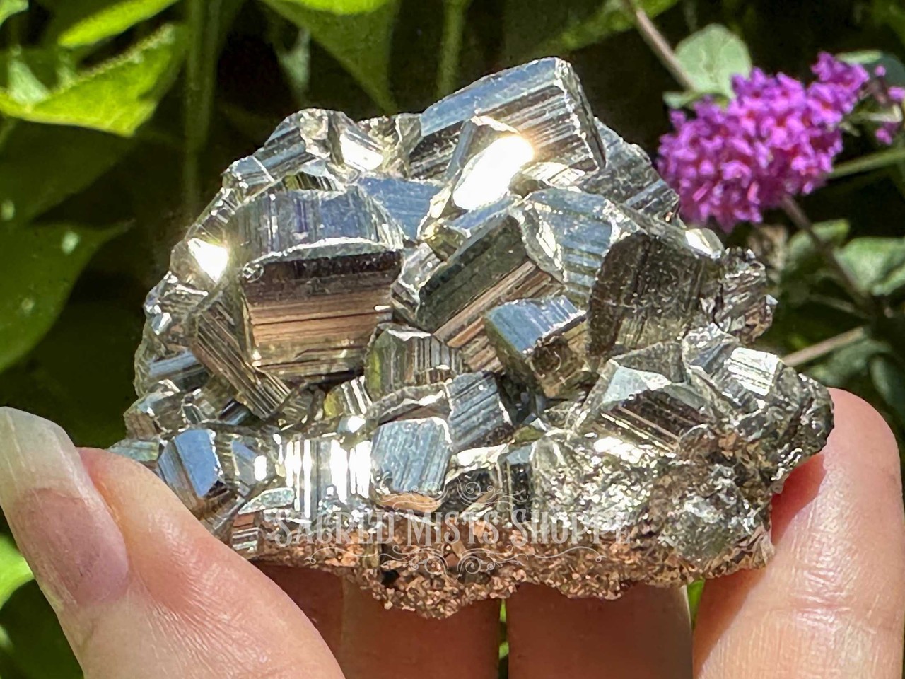Peruvian Pyrite Natural Cluster Large Premium Grade for Grounding, Protection, M