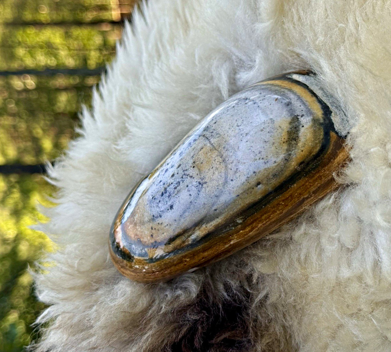 Large Polychrome Jasper Freeform 740g Polished Desert Jasper Display Stone