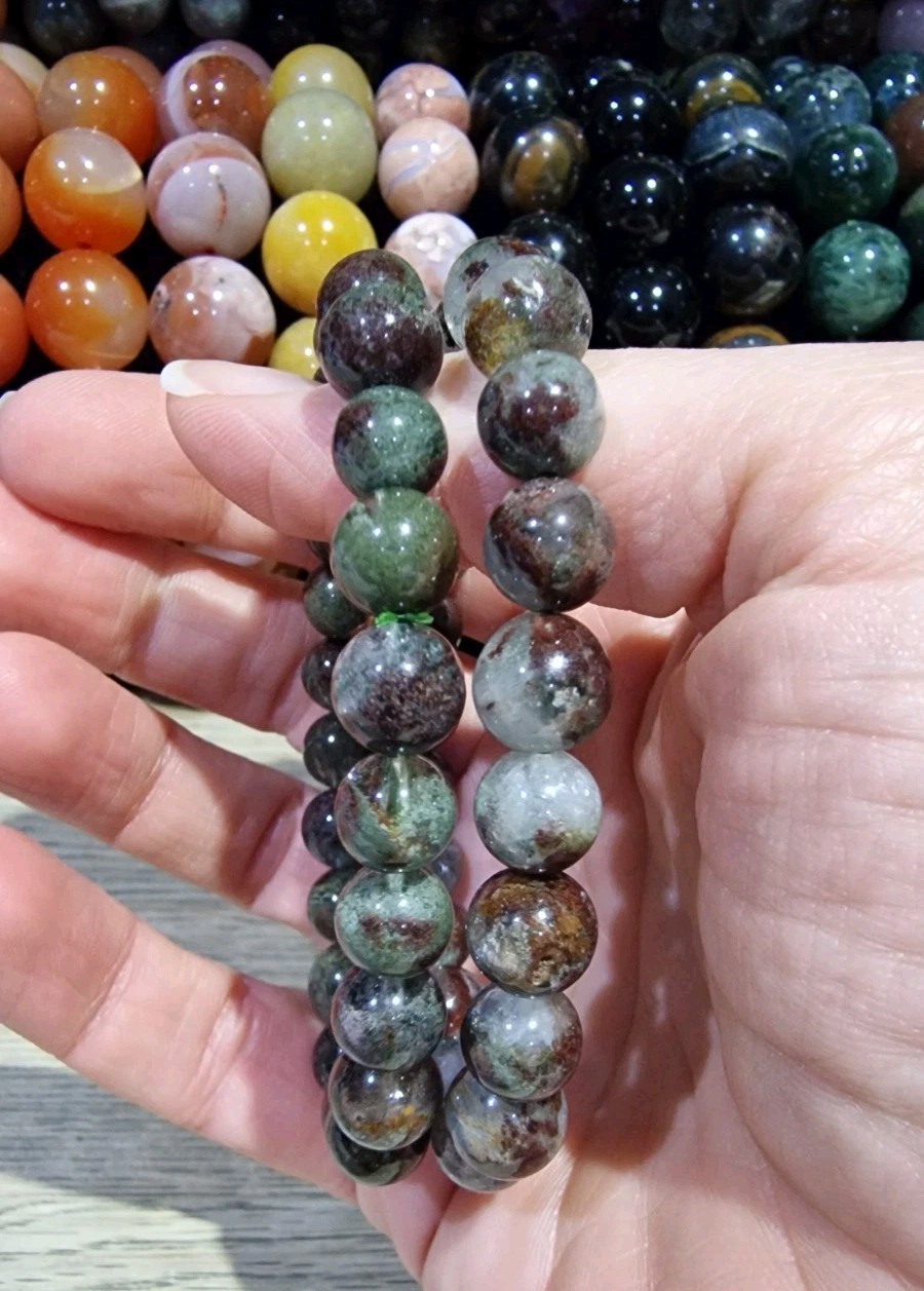 Garden Quartz Crystal Beads Bracelets Elasticated 9mm