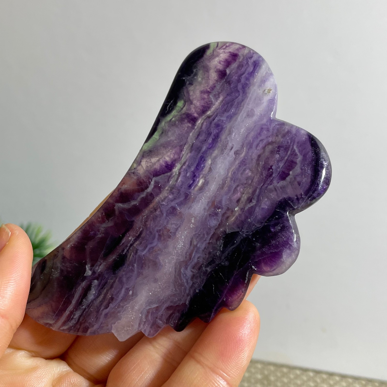 74g beautiful Rainbow Fluorite Rough stone specimens cure
