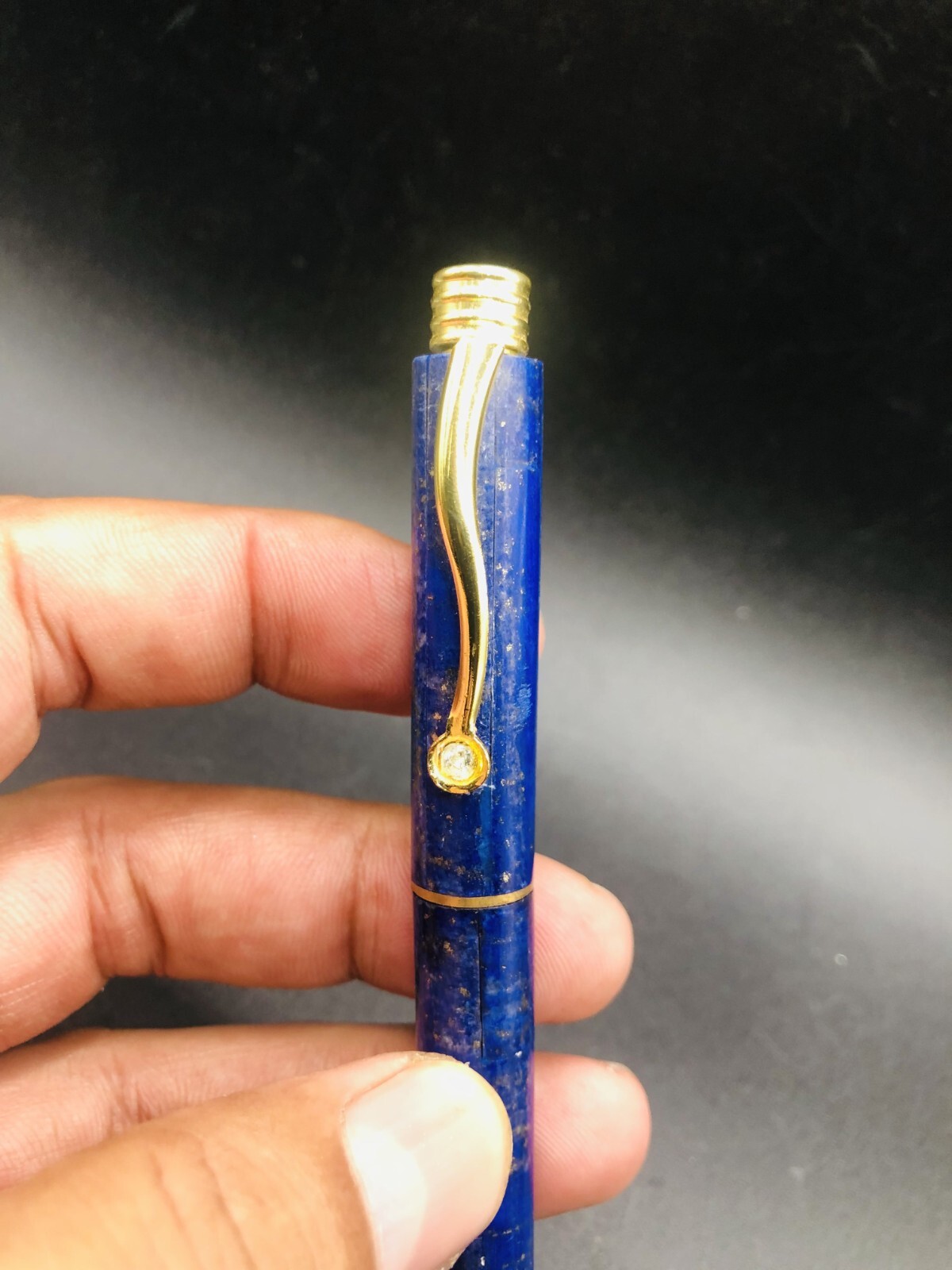 Beautiful Natural Gemstone 25g Lapis Lazuli Ballpoint Ink Pen Handmade