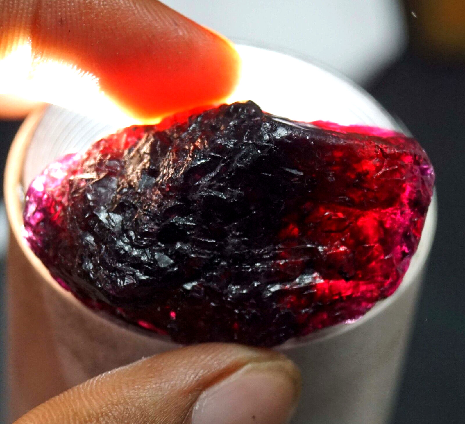 214.70Ct GIE Certified Burmese Natural Crystal Red Ruby Rough Untreated Gemstone