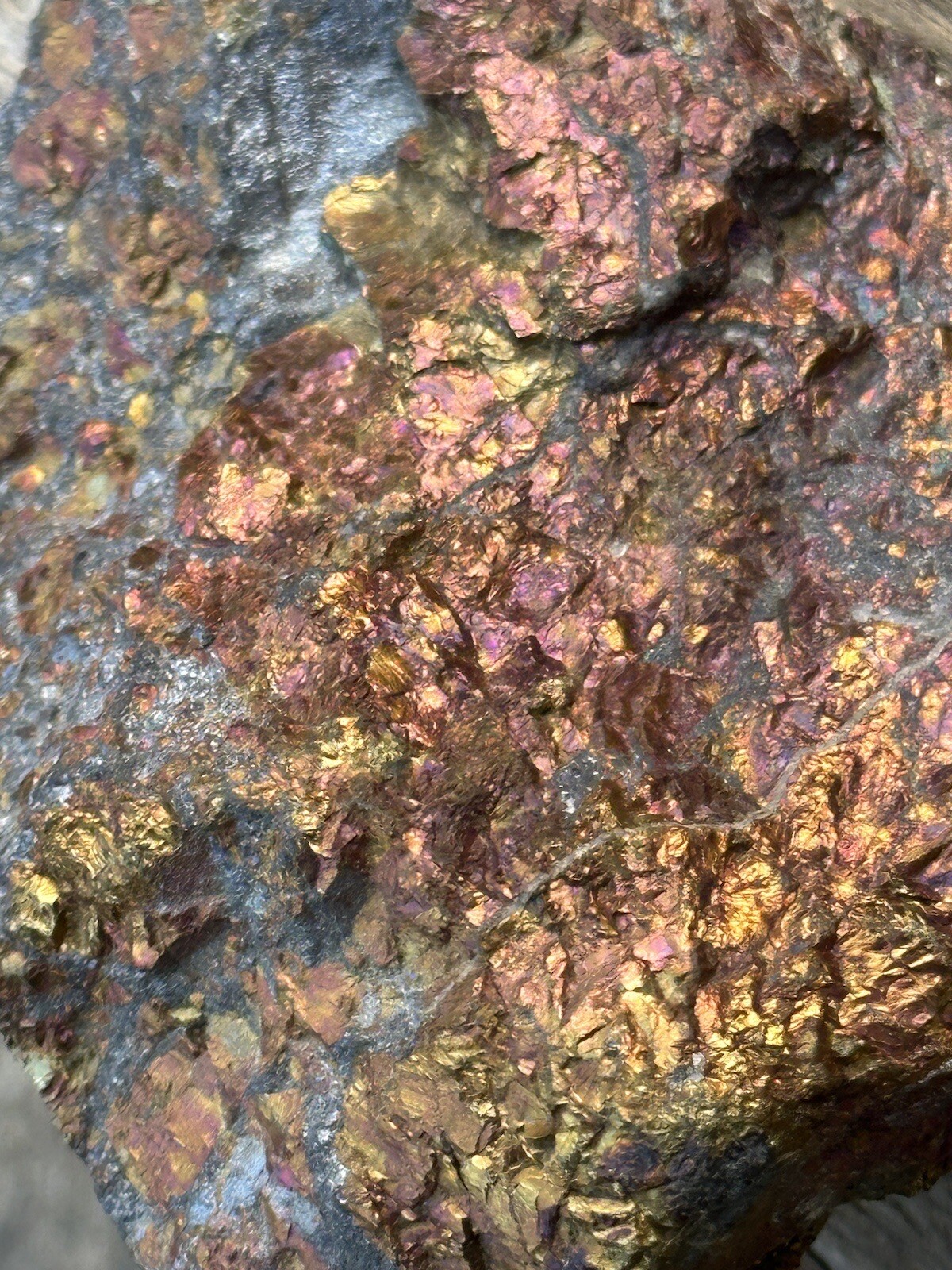 Chalcopyrite cluster, 1lb 4.2 oz, approximately 4 1/2″ x 2″ R11 Estate Piece