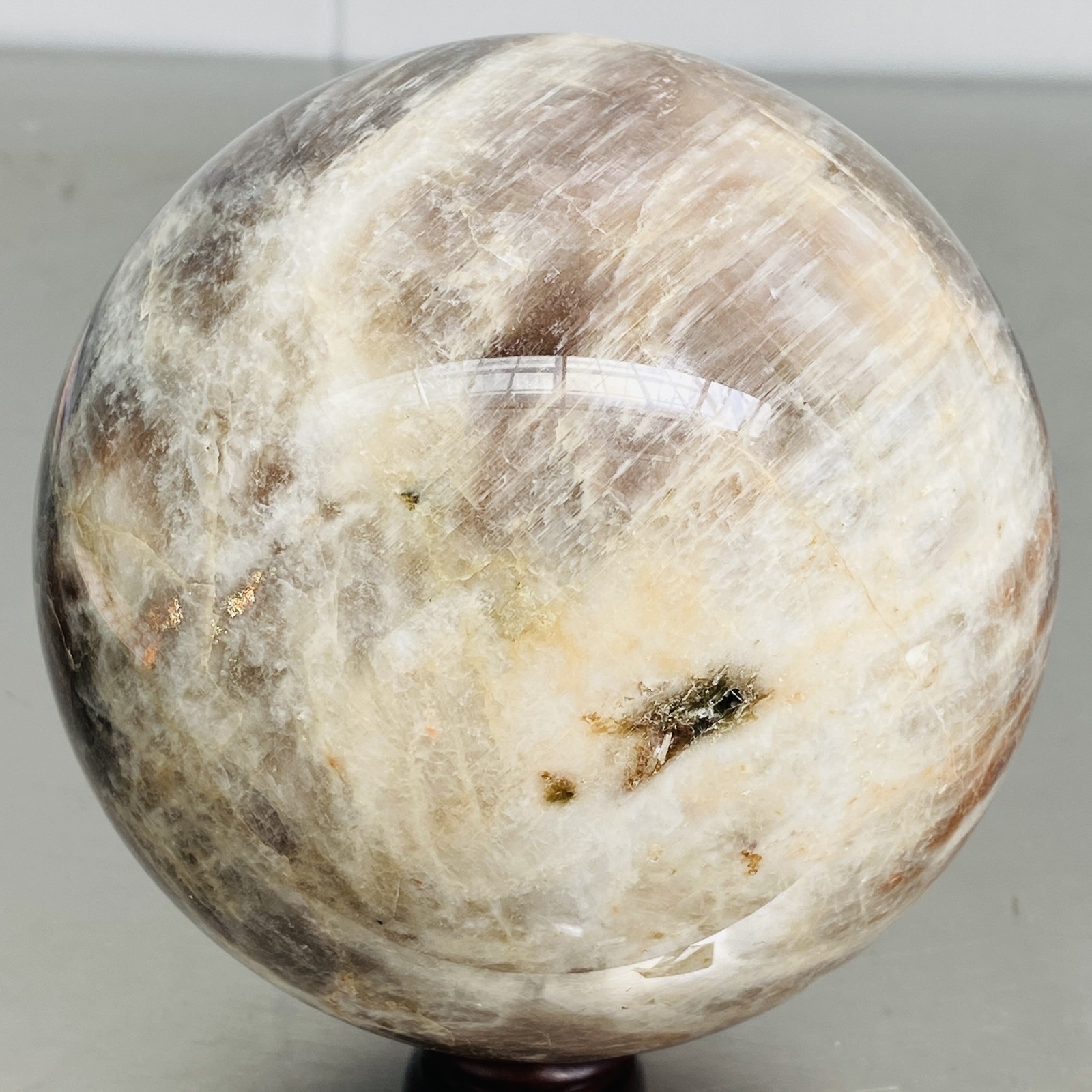 Natural Gray moonstone sphere quartz Crystal ball Healing 2900G (6.39LB)