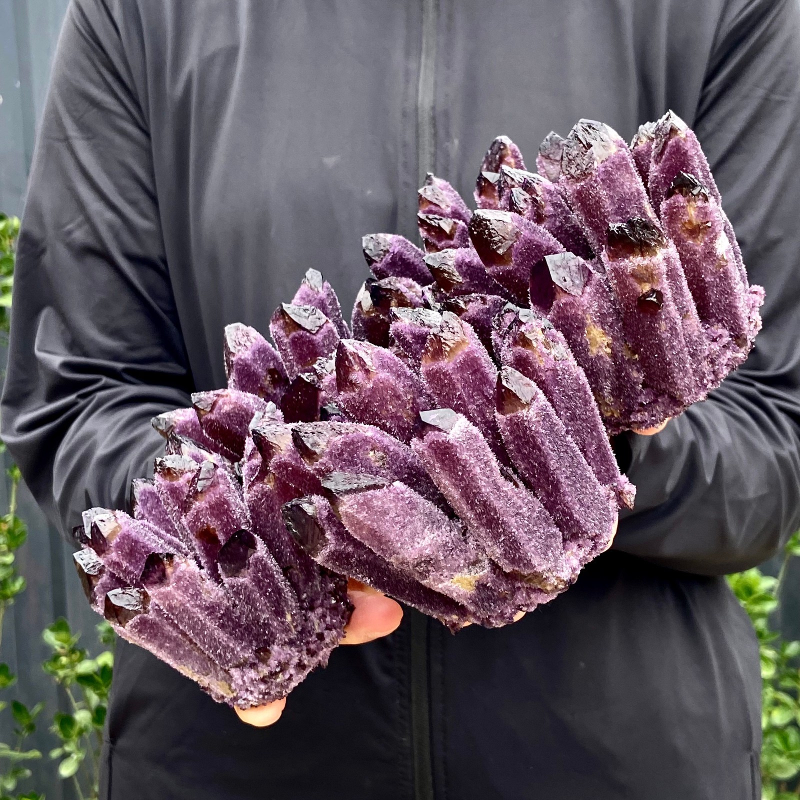 5.68LB New Find purple Phantom Quartz Crystal Cluster Mineral Specimen Healing