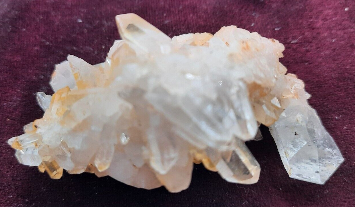 Quartz Crystals Cluster Arkansas Size 2 3/4 x 1 1/2 x 1 1/2 inches