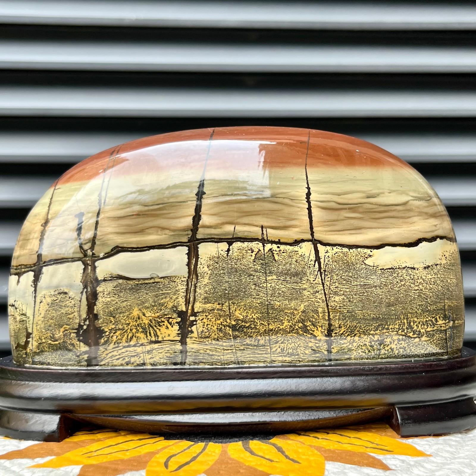4.1 lb Stone Arc Landscape Art Holiday Gift Home Office Decor Display