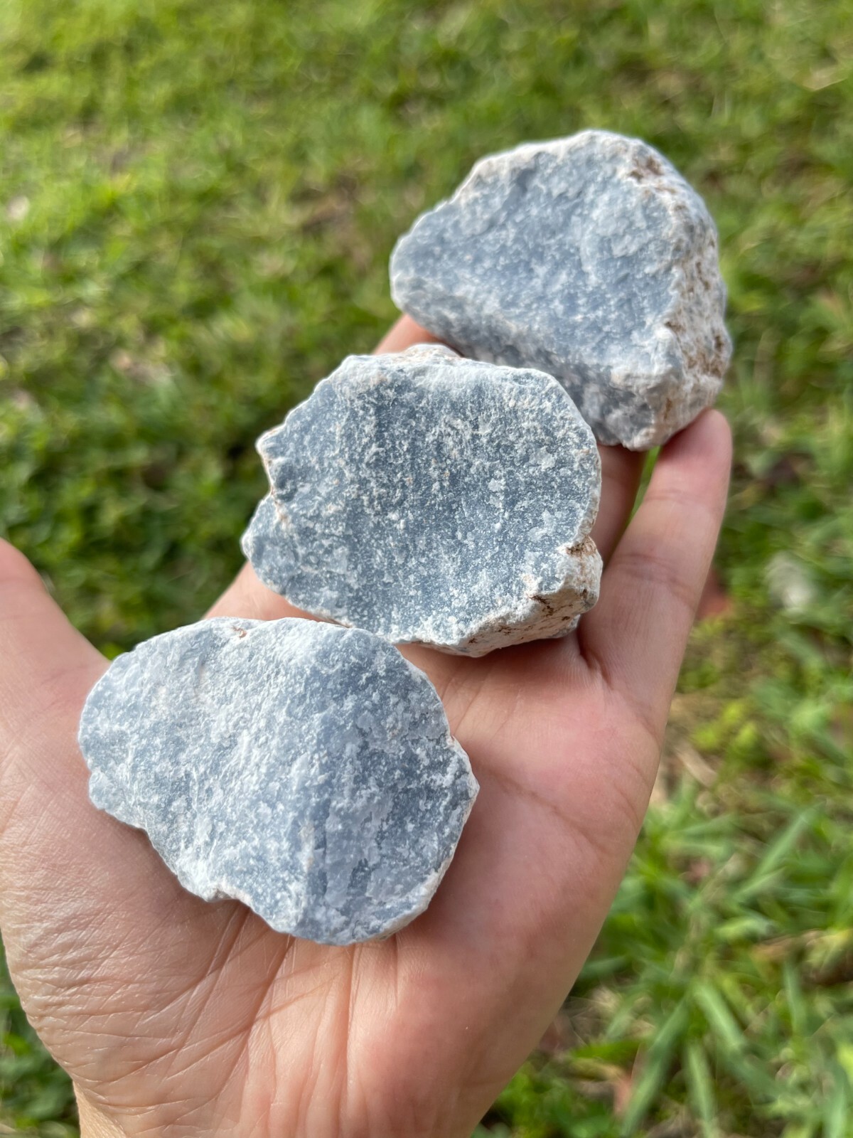 Grade A+ Large Angelite Raw Stone, 2-3 Inch Rough Angelite, Wholesale Bulk Lot