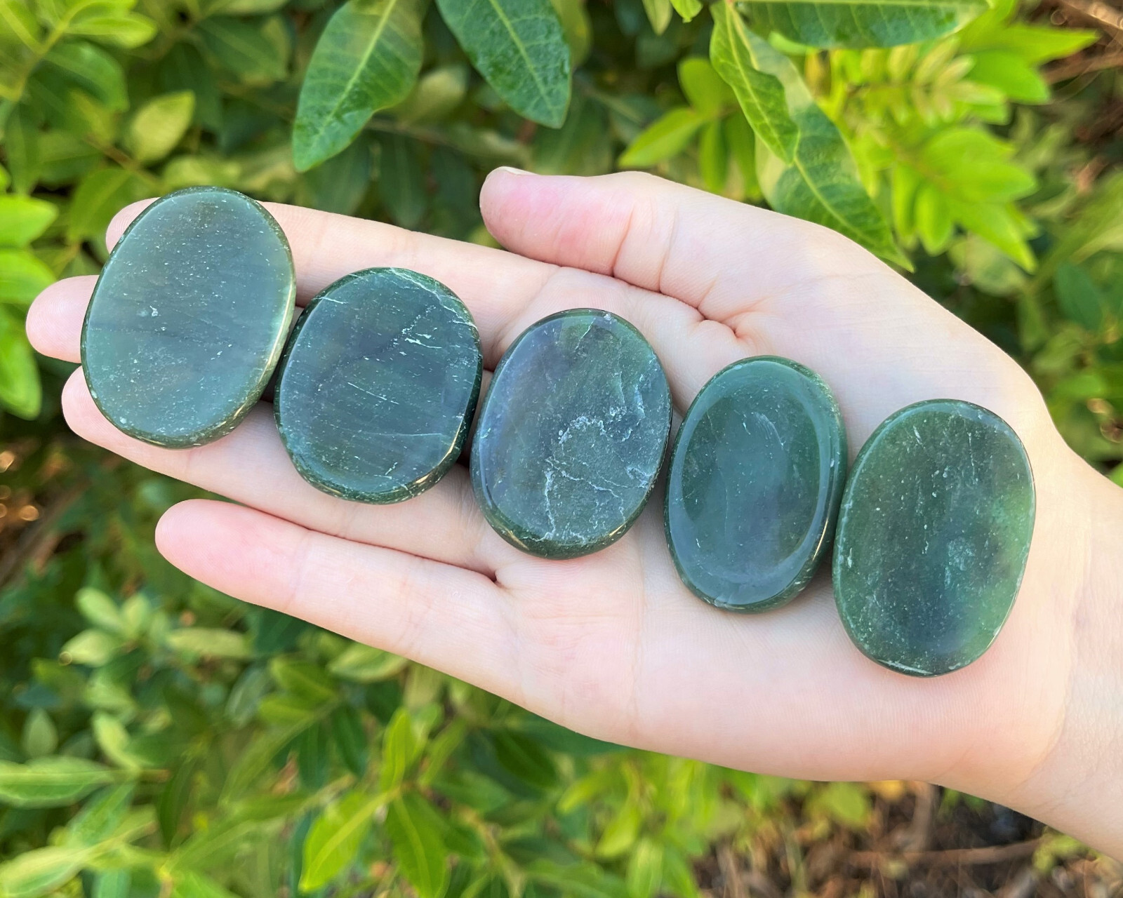 Bloodstone Worry Stone (Smooth Polished Pocket Stone, Bloodstone Palm Stone)