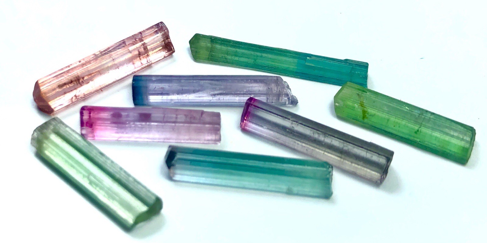 Beautiful Naturel top quality bicolor and multi color tourmaline crystal lot