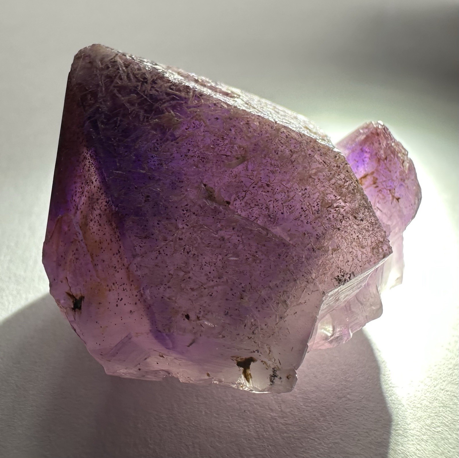 Etched Auralite 23 Canada Thunder Bay Purple Natural Point Crystal Specimen
