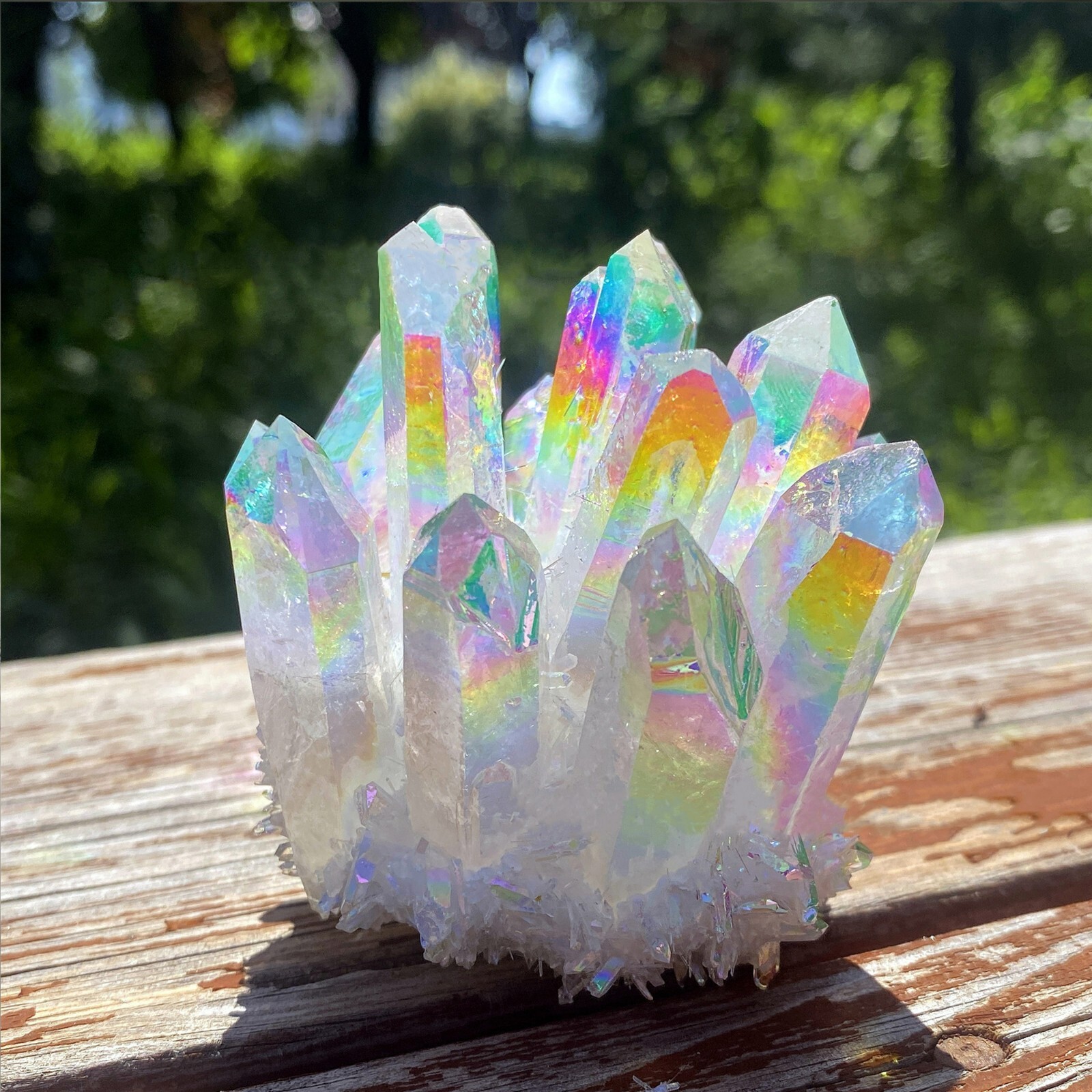 200g-300g Large Rare Find Angel Aura Quartz Crystal Cluster Mineral Rocks Decor