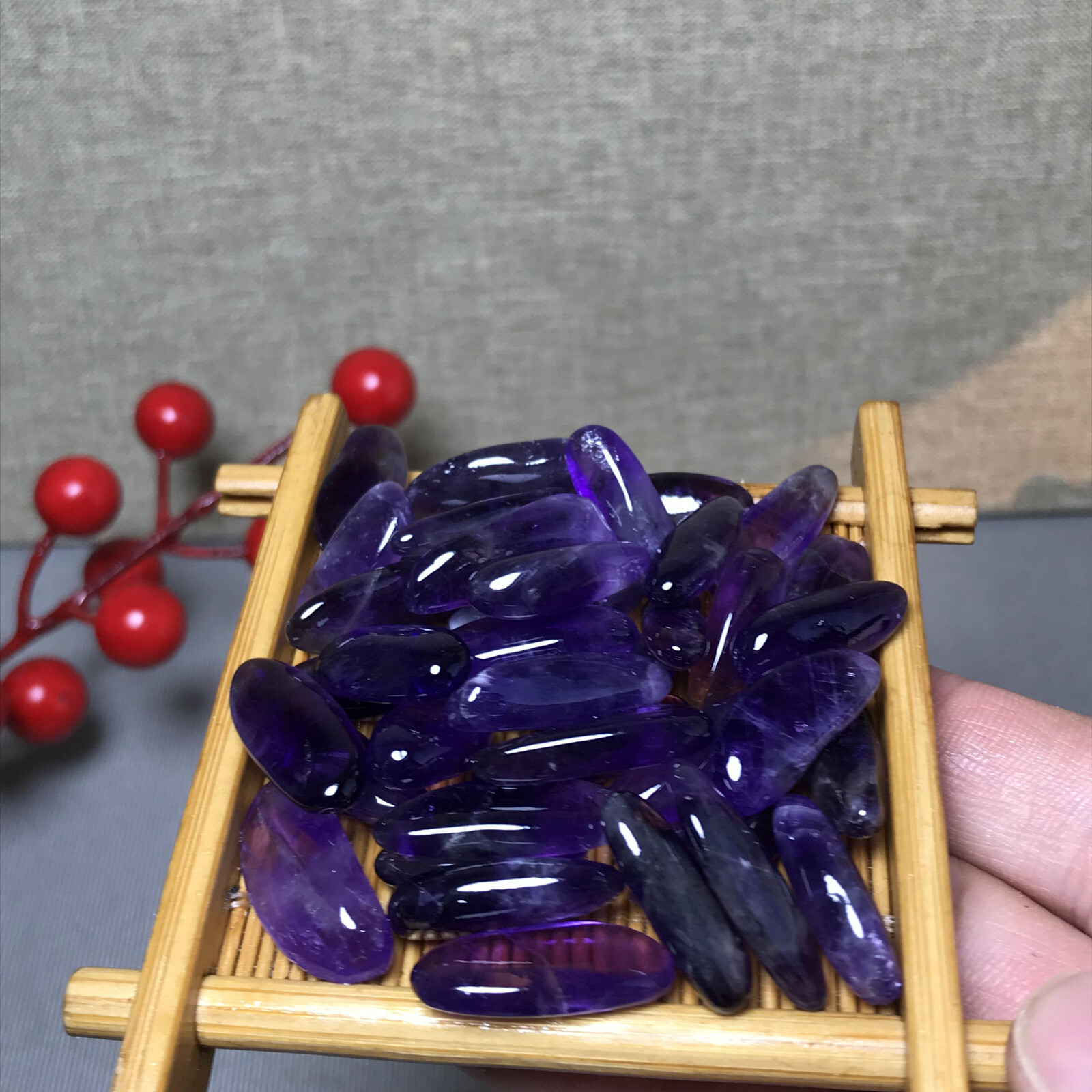 40pcs Natural Dreamy amethyst Crystal gemstone Polish Mineral Specimen A5604