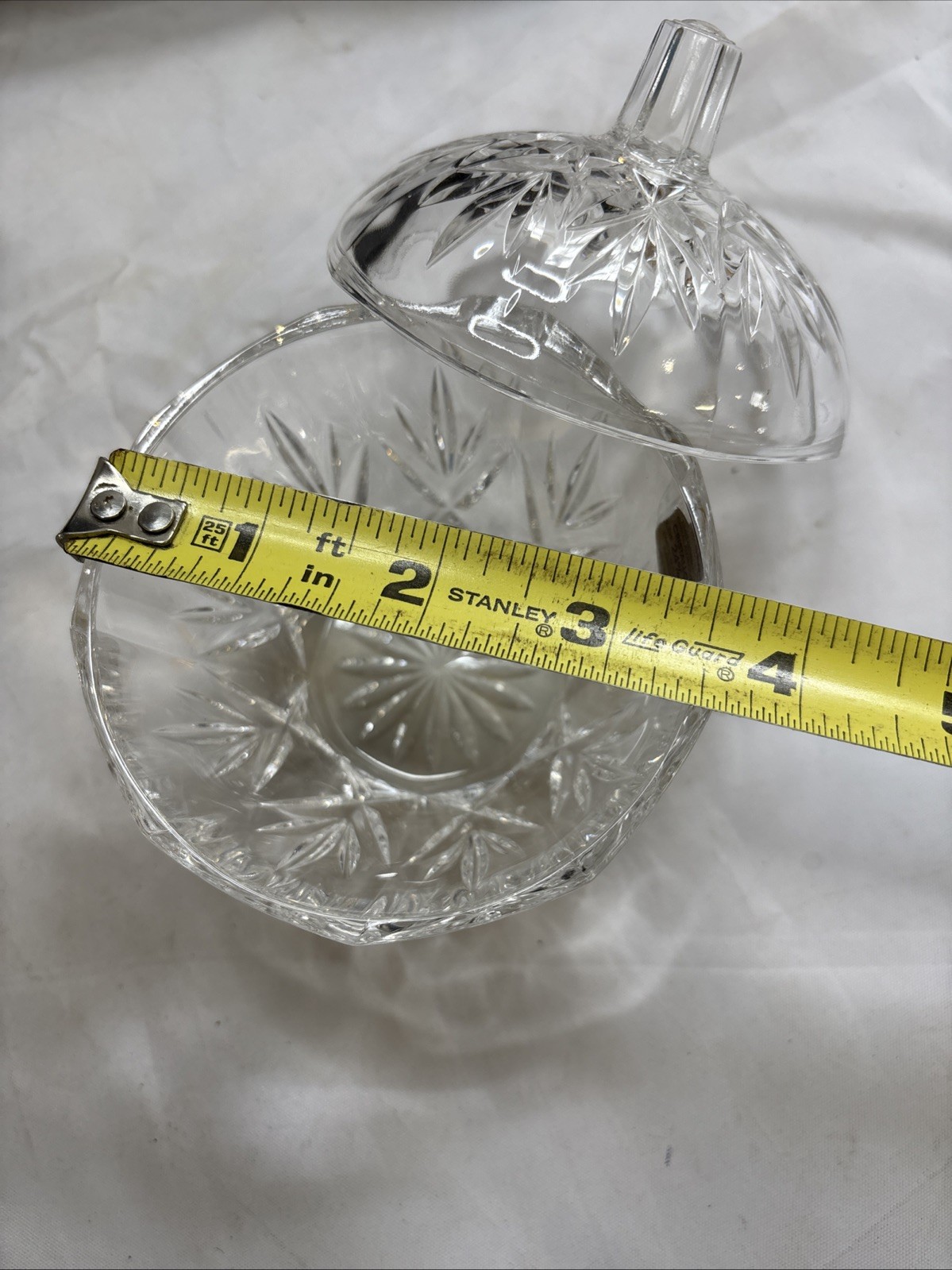 RCR Royal Crystal Rock Pumpkin Lead Crystal Italia Cristallo 24% Clear Glass Lid