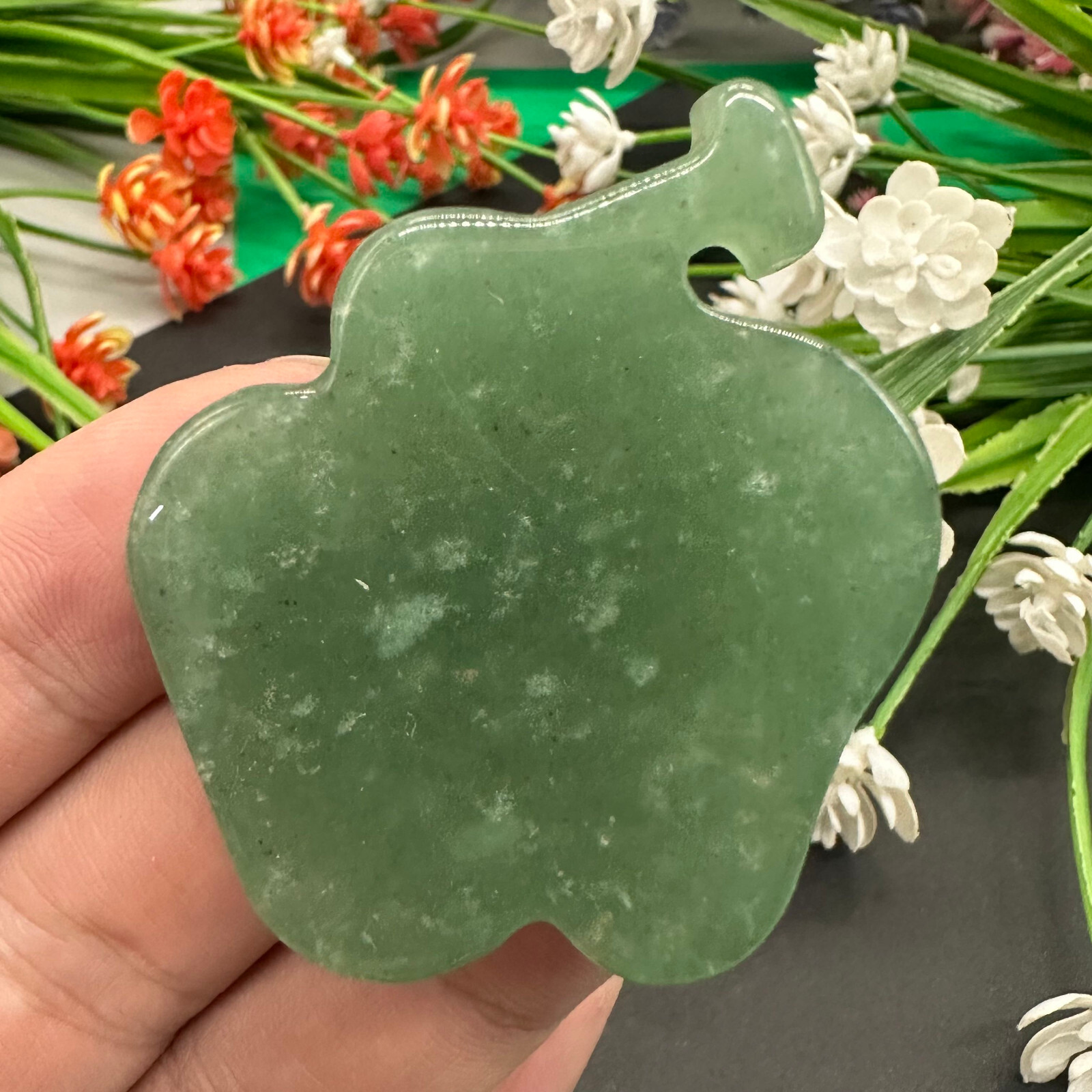 Natural Aventurine Carved Apple Quartz Specimen Skull Crystal Reiki Healing 1pc