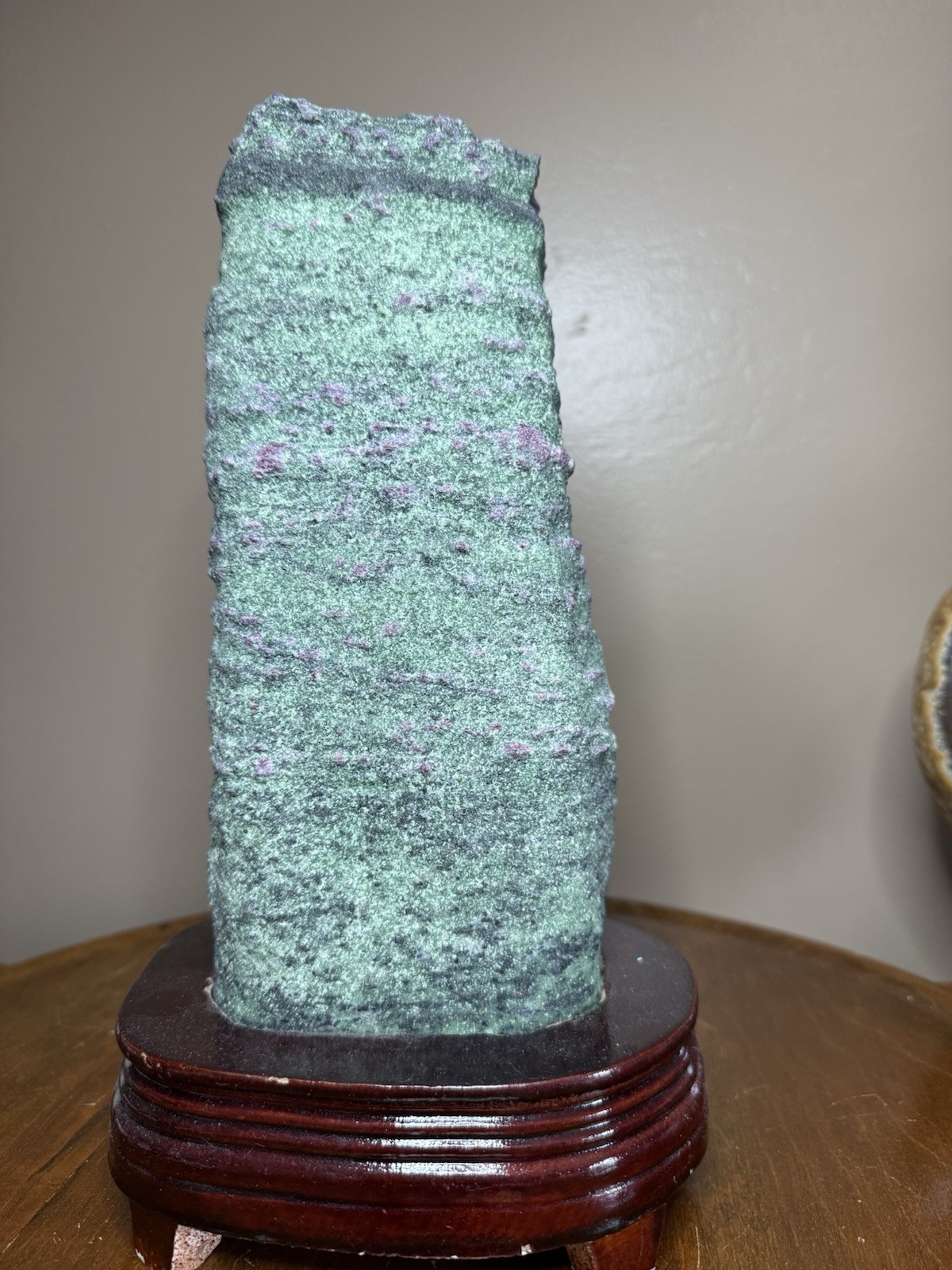 Ruby In Zoisite Raw Statement Specimen 9+ Pounds Custom Stand