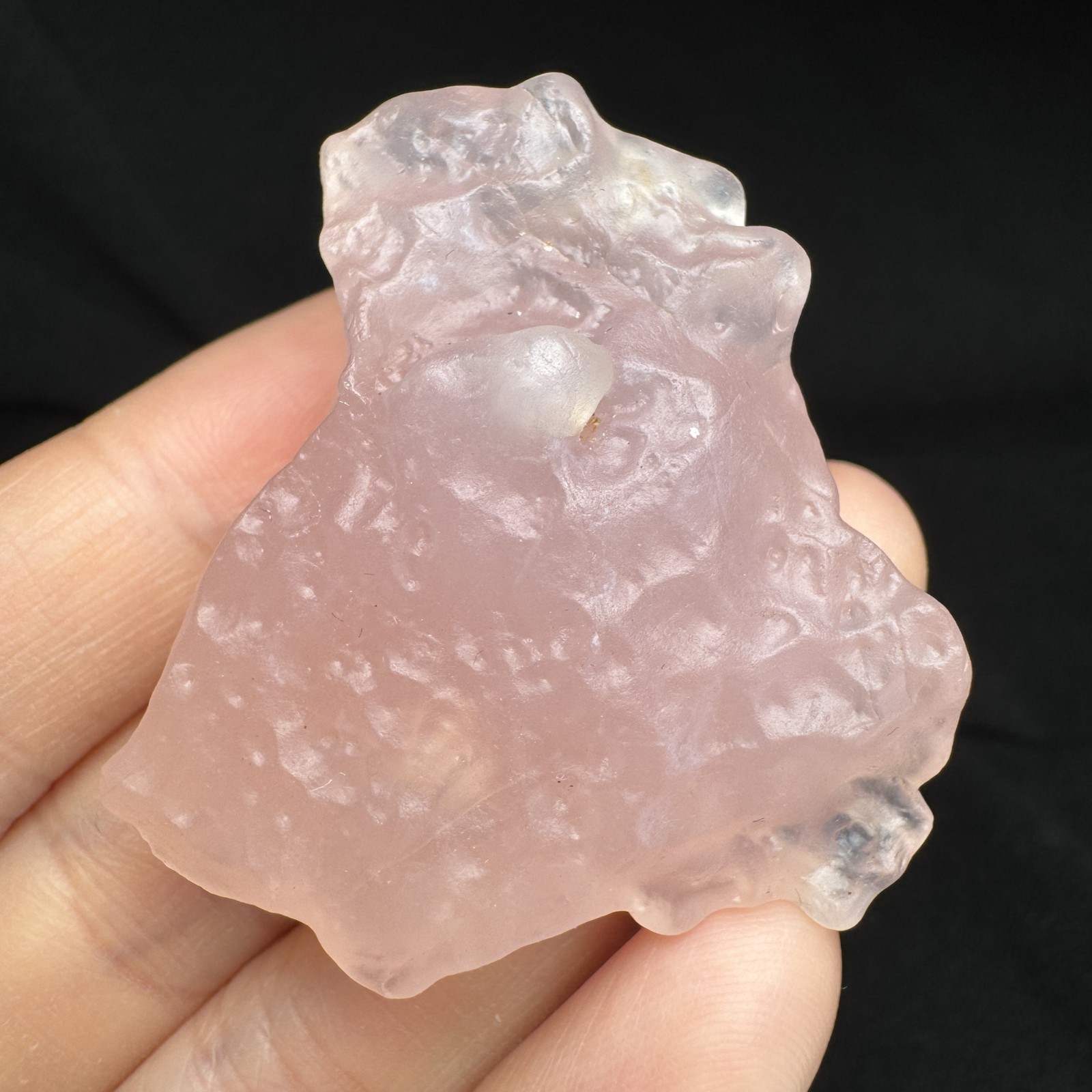 4.4cm/32g Raw & Natural Alxa Gobi Icy-Pink Agate, Inner Mongolia-5920