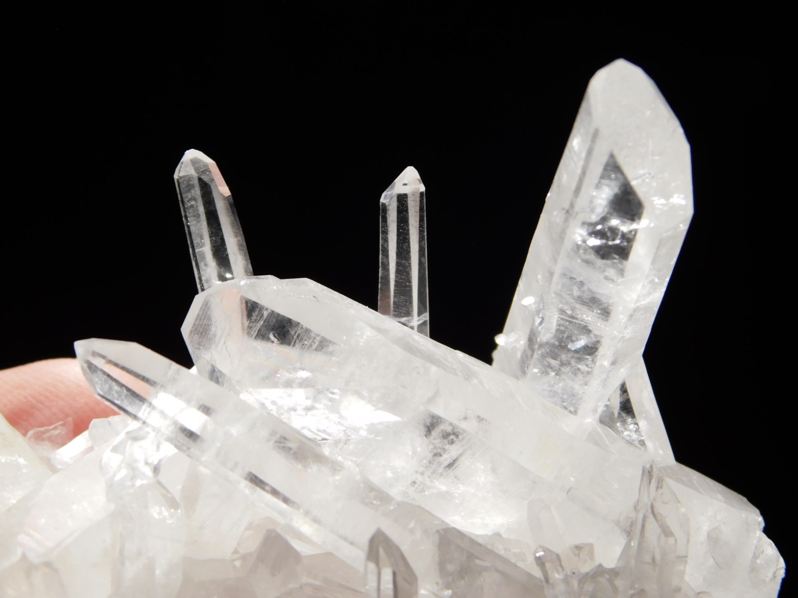 VERY TRANSLUCENT! Quartz Crystal Cluster Collier Creek ARKANSAS 61.5gr