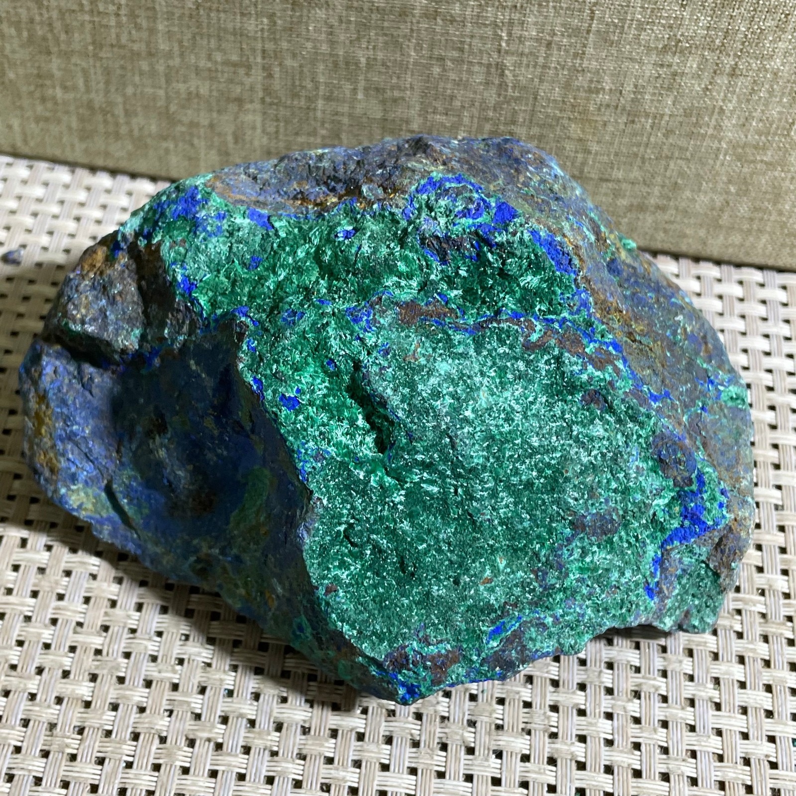Restoration of Blue Copper Ore Quartz Crystal Mineral Samples 663g