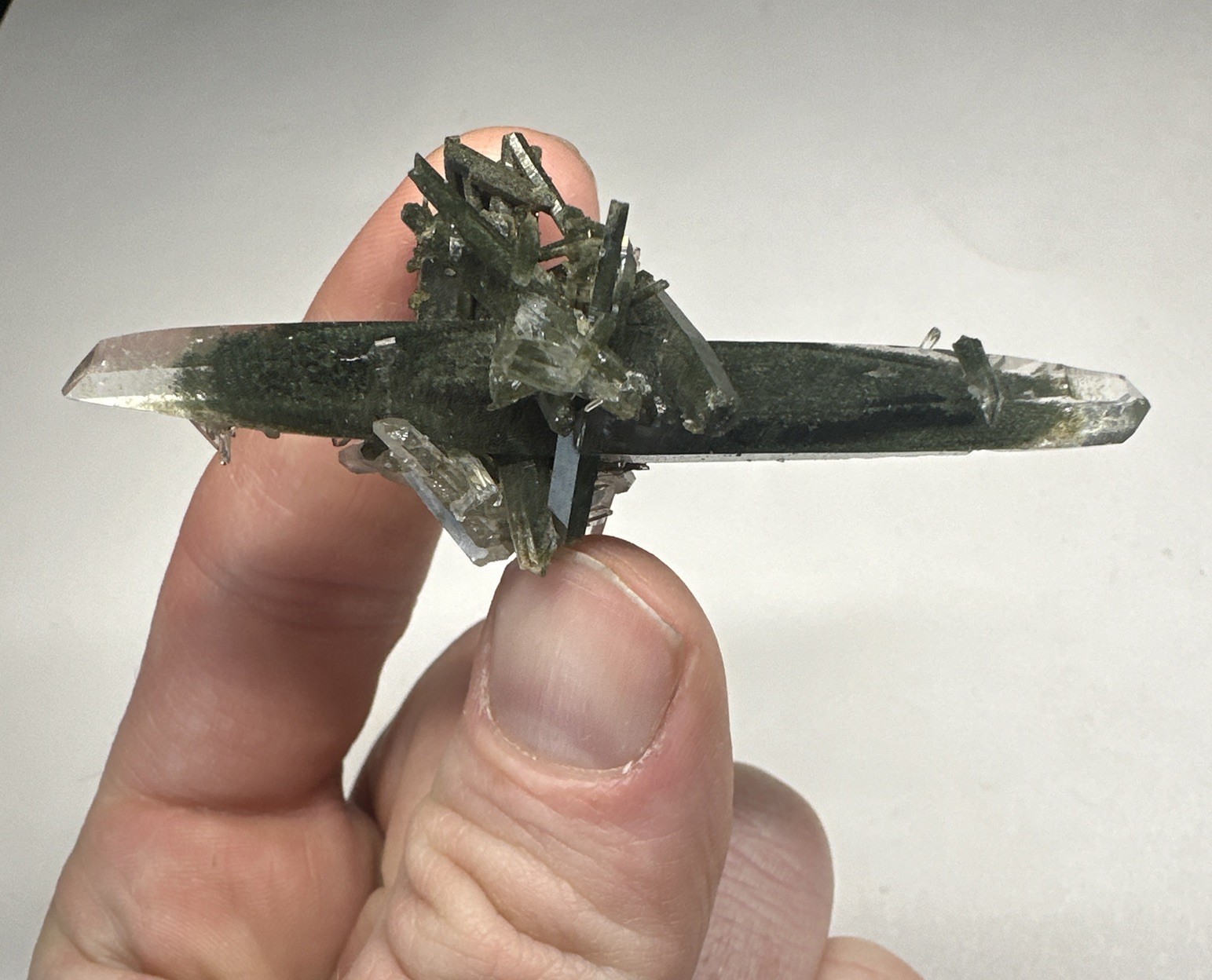 Himalayan Quartz Green Chlorite Double Terminated Natural Specimen Nepal