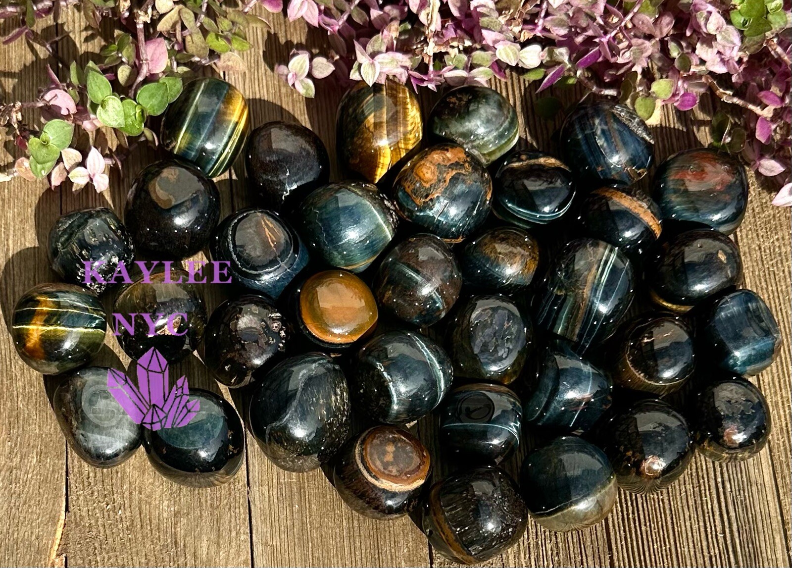 Wholesale Lot 2 Lbs Natural Blue Tiger Eye Tumble Healing Energy