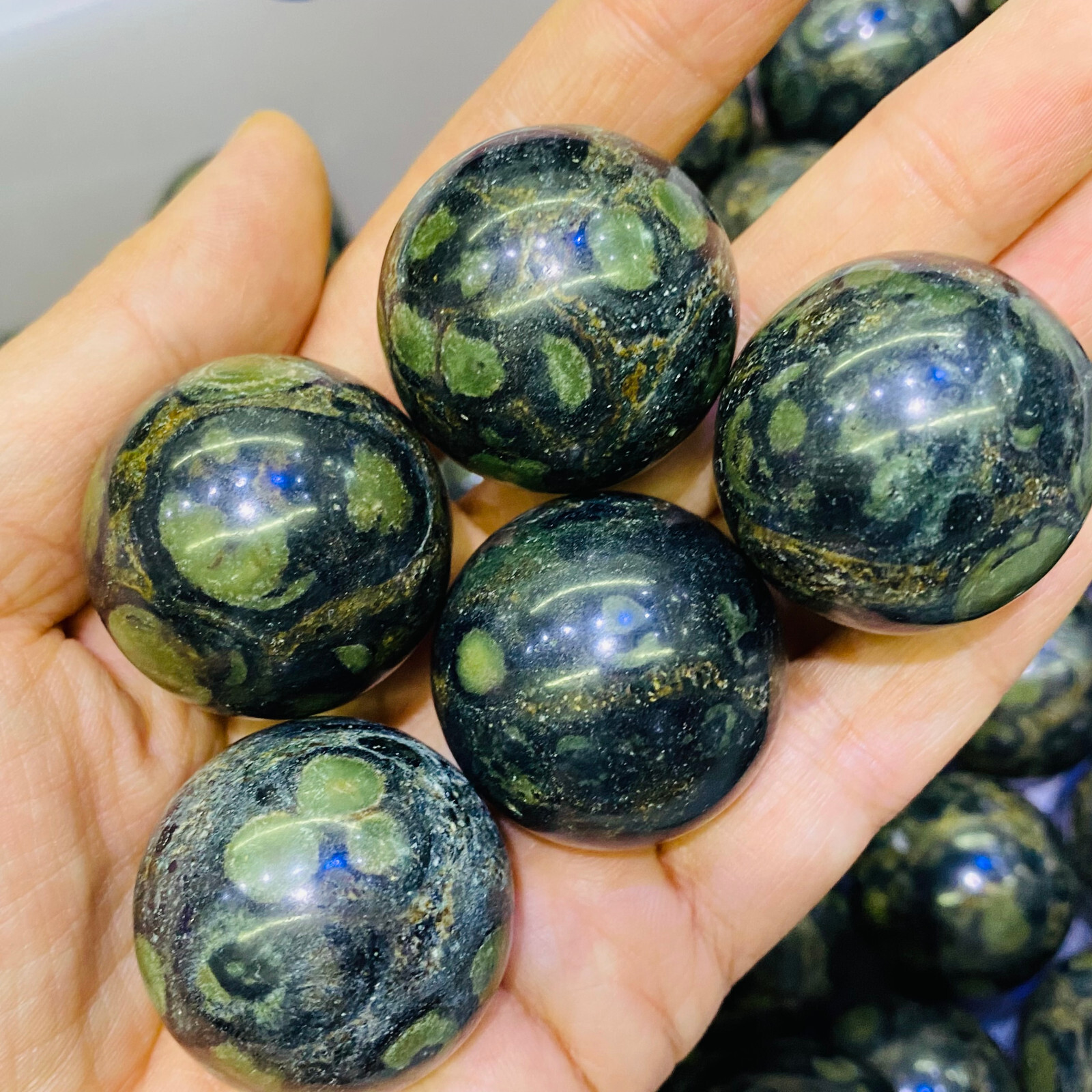 3PC Natural Kambaba Jasper Sphere Quartz Crystal Ball Reiki Healing 30MM