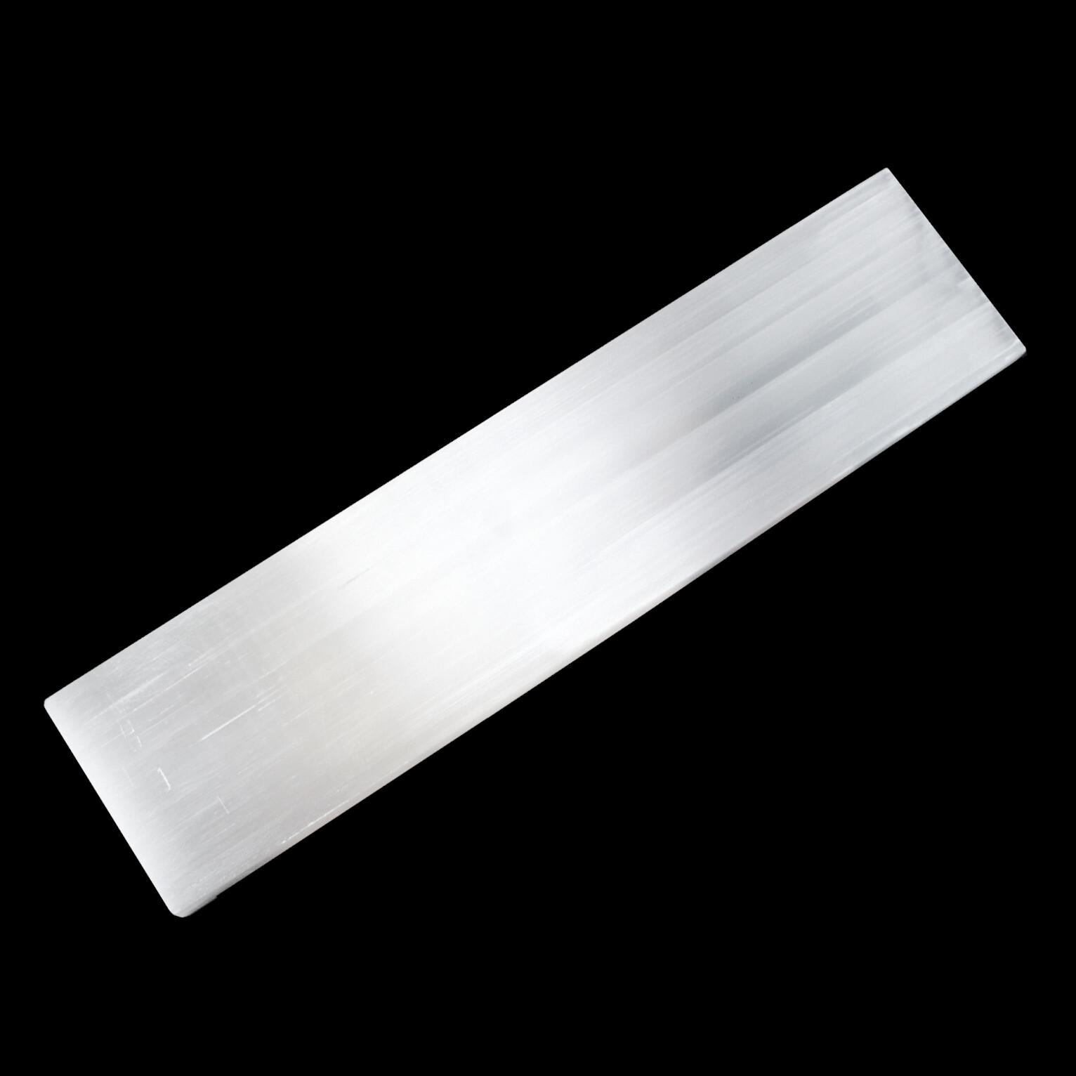 XL Polished Selenite “Charging” Plate 8″ Flat Natural Crystal Display Plate Wand