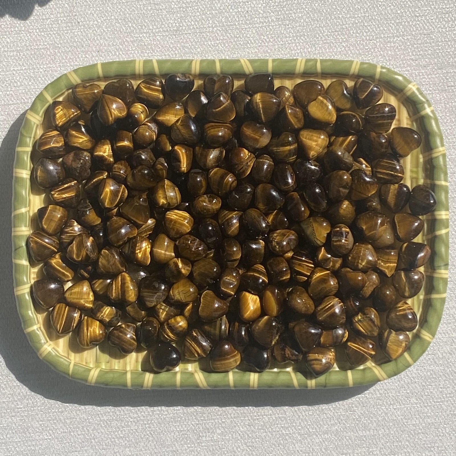100pcs Natural Tiger’s eye Mini Heart Skull Quartz Crystal Pendant Healing