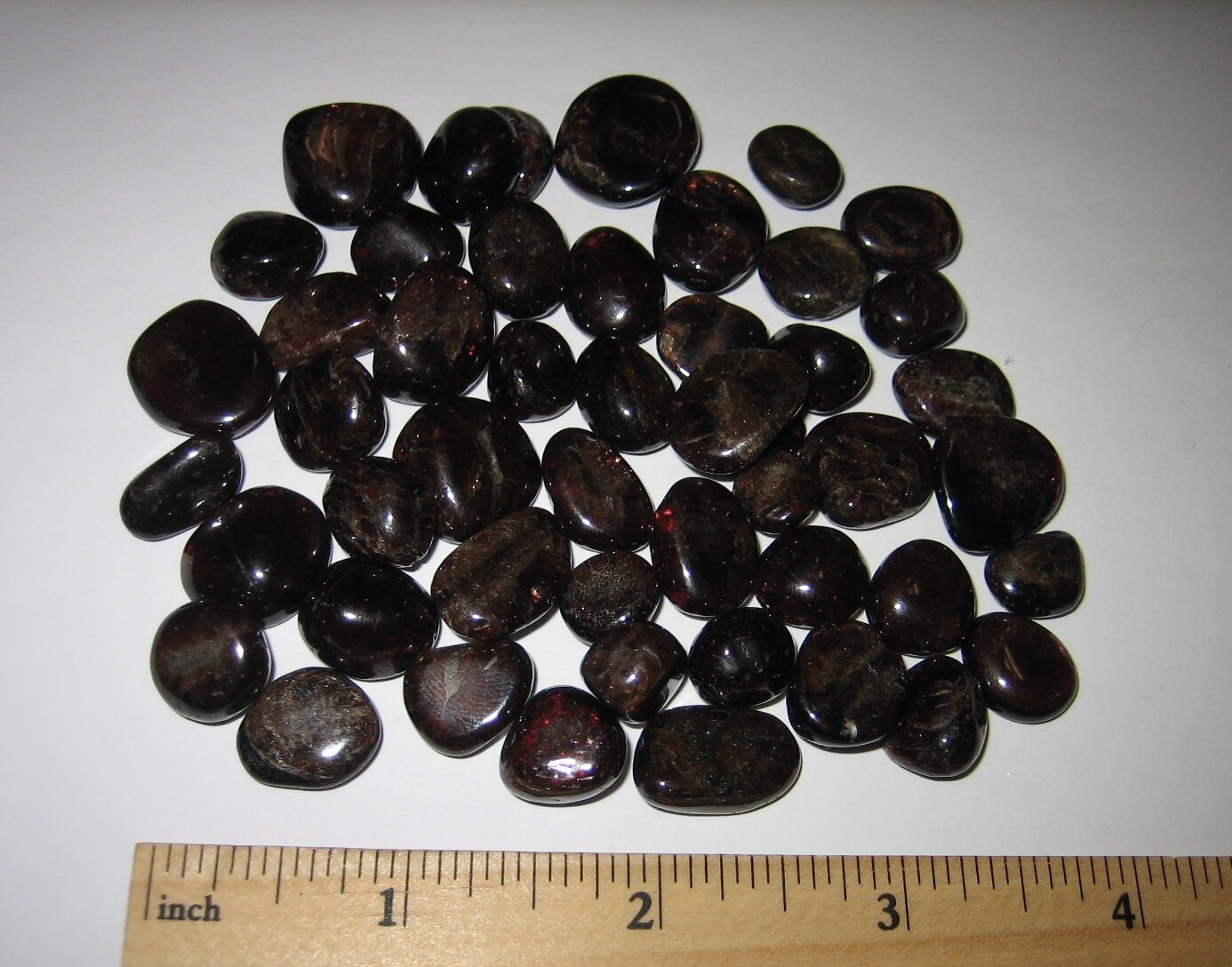 48 TUMBLED POLISHED SMALL 0.2″- 0.7″ RED GARNET CRYSTAL STONE MINERALS 139.5g *1