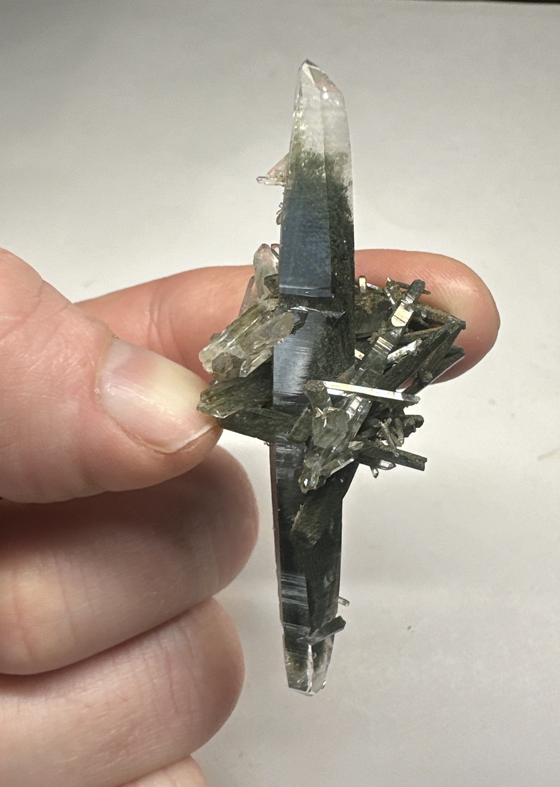 Himalayan Quartz Green Chlorite Double Terminated Natural Specimen Nepal