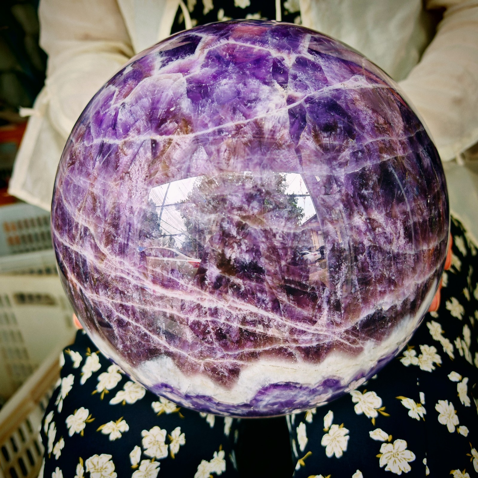 26.4LB Natural Crystal Dreamy Purple Crystal Ball lucky