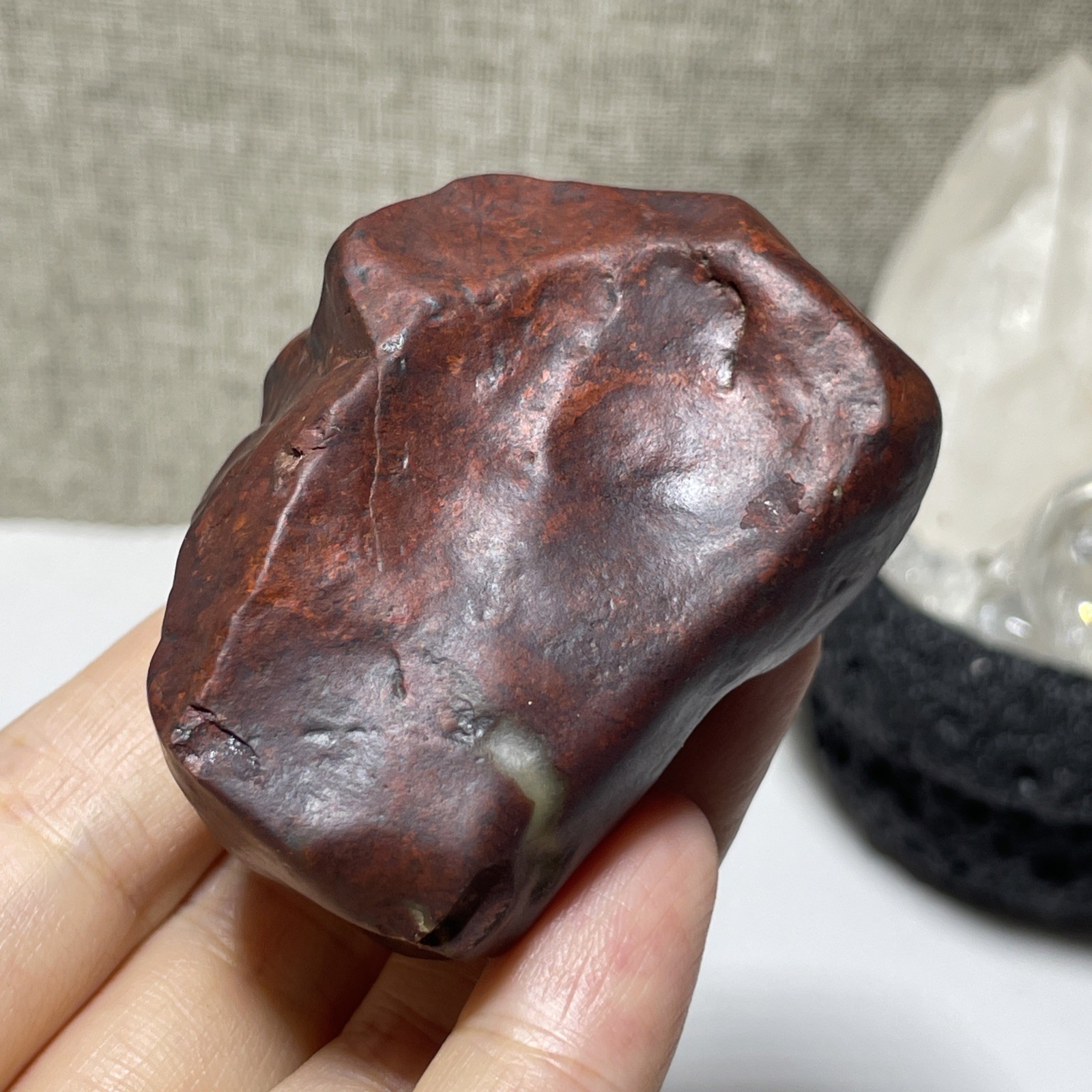 124g Natural Iddingsite meteorite specimen raw stone from China a6228