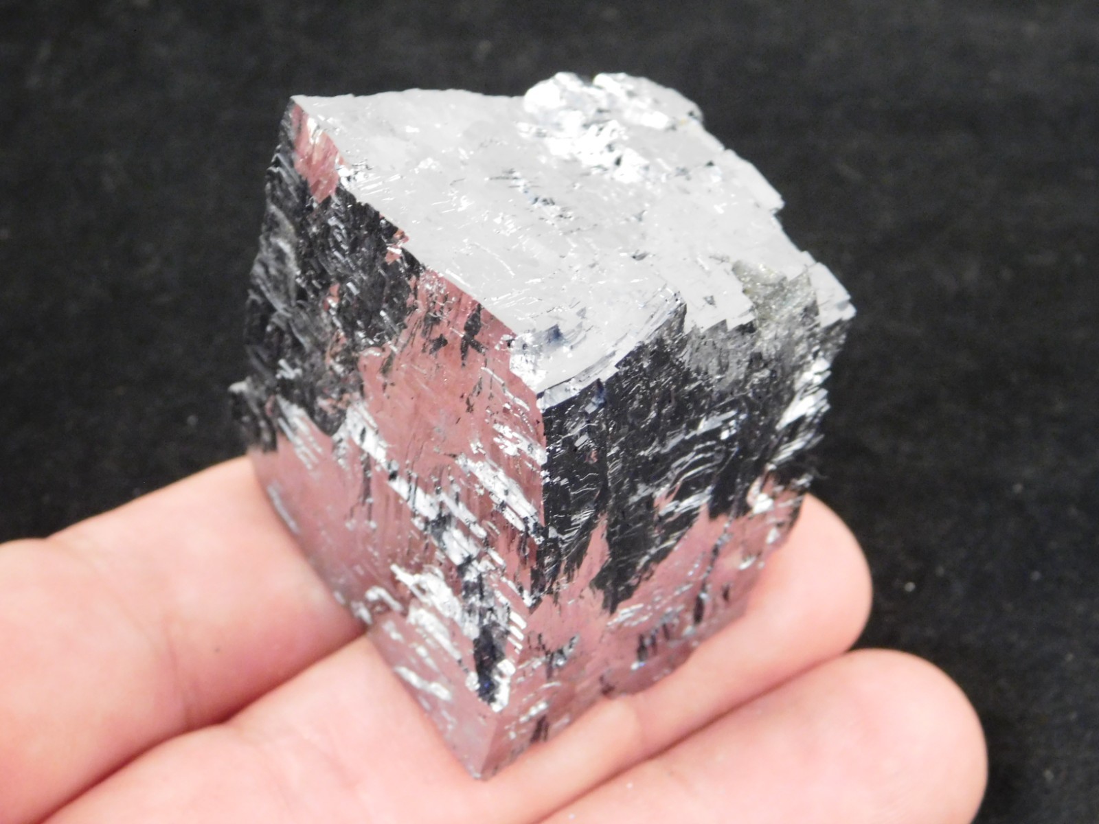 Big! Super Shiny Stepped GALENA Crystal CUBE 100% Natural Missouri 316gr