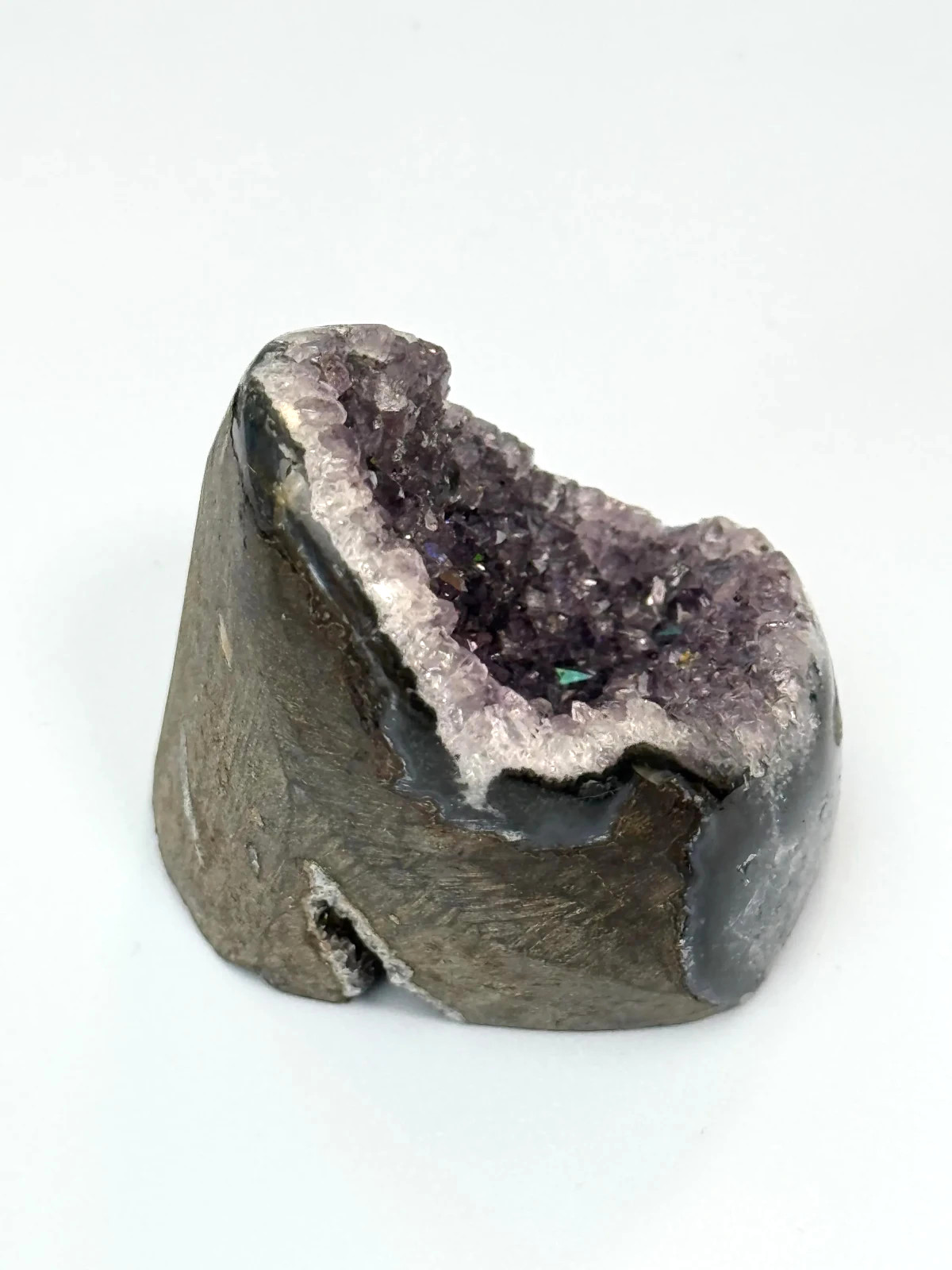 Amethyst Geode | Raw Druzy Crystal Cluster, Self-Standing 1.75″