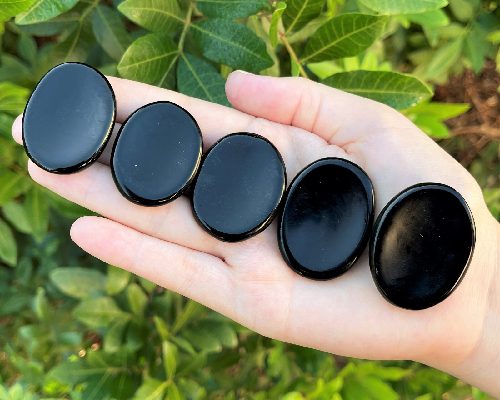 Triple Protection Worry Stone Set – Gold Tiger Eye, Black Obsidian & Hematite