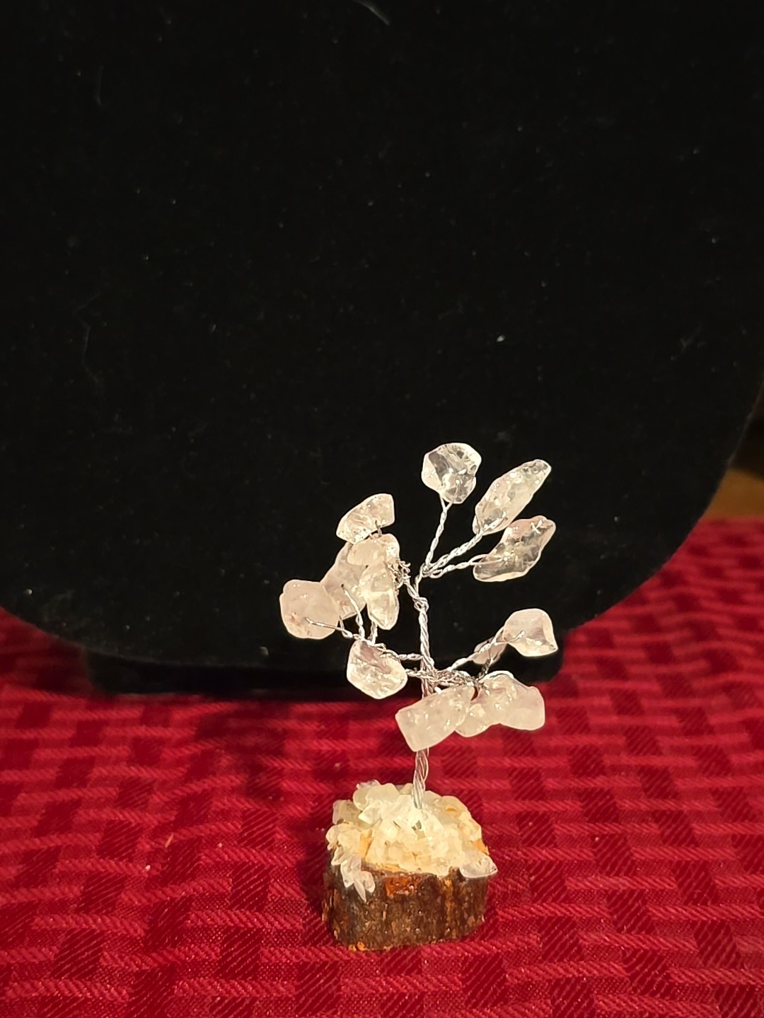 Genuine Clear Quartz Semi Precious Stones Tree Handmade Peru New