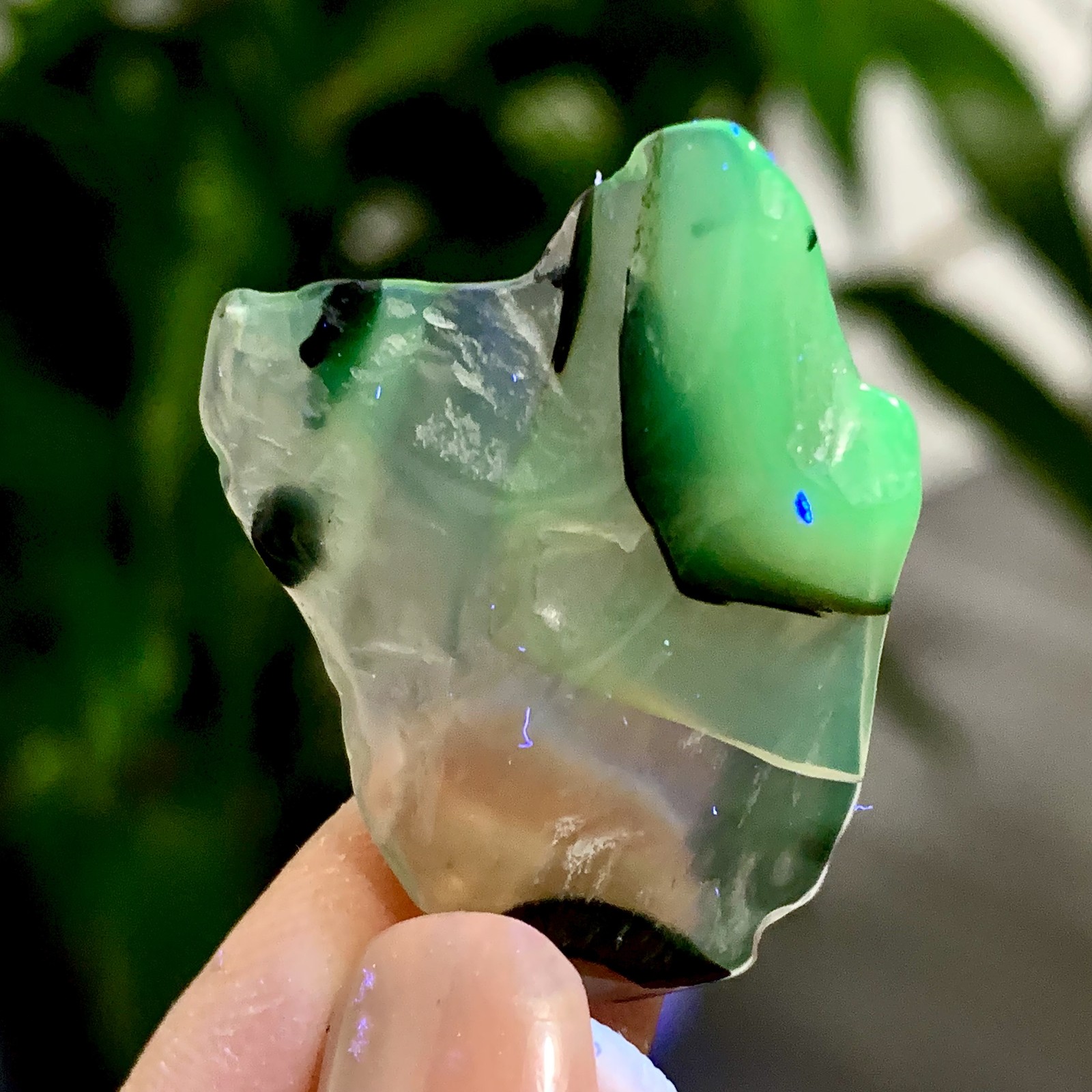 5G Natural volcanic rock agate slice quartz crystal polishing