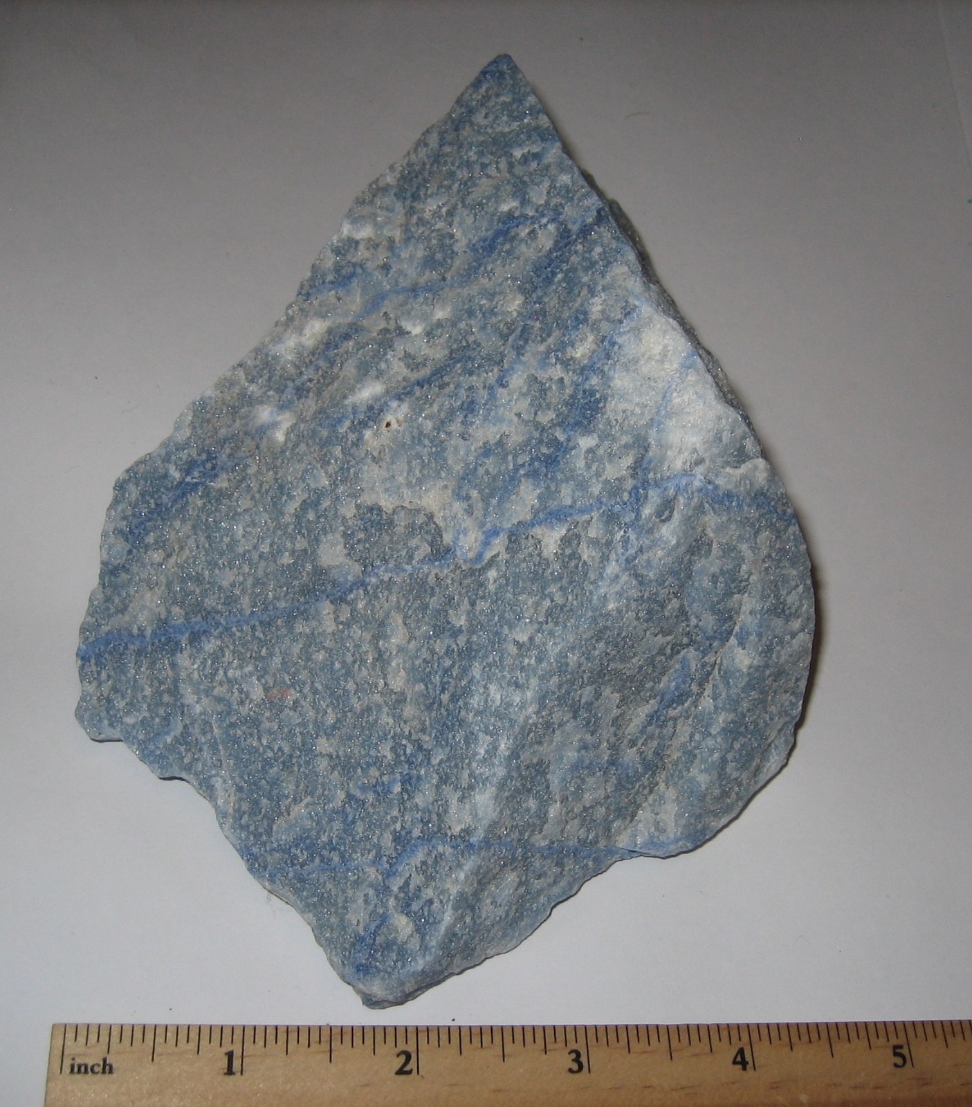 5″ x 3.5″ x 1.7″ LARGE NATURAL ROUGH BLUE AVENTURINE QUARTZ STONE (2lbs) 909g *A