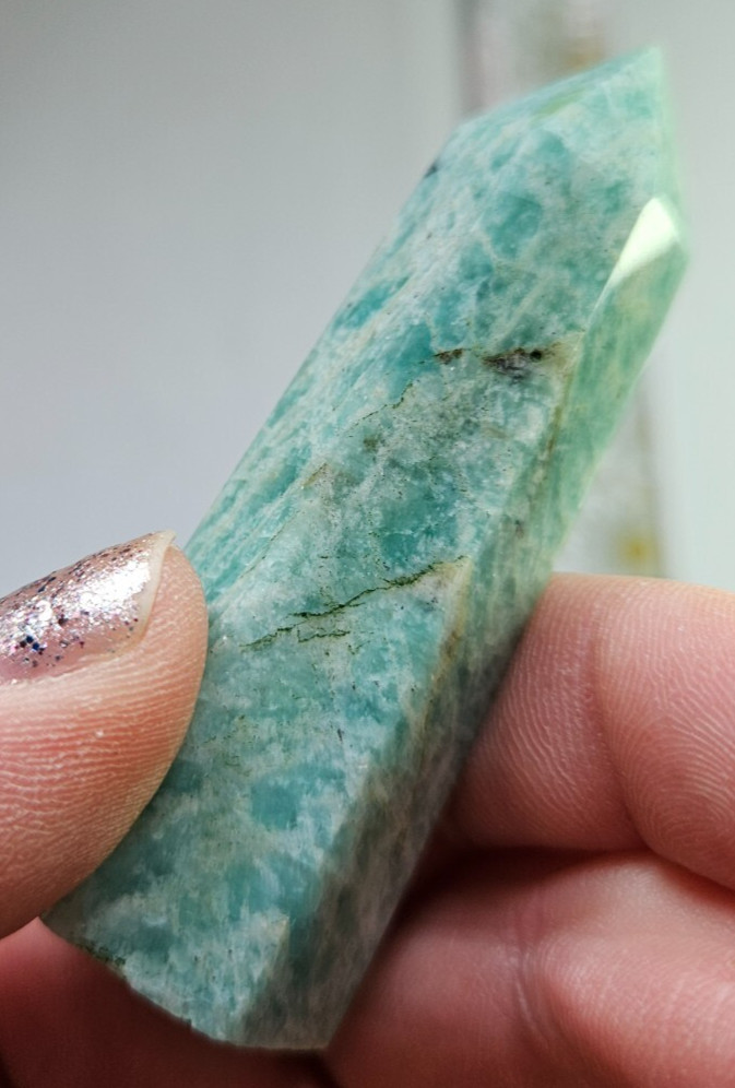 Amazonite Crystal Point/Tower – 45g/ 8cm approx