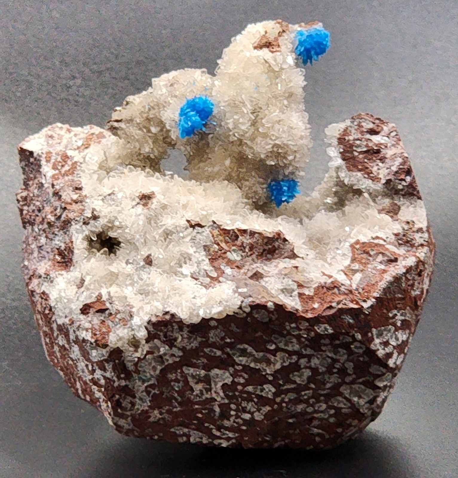 Cavansite Crystal Specimen On Stilbite 190g