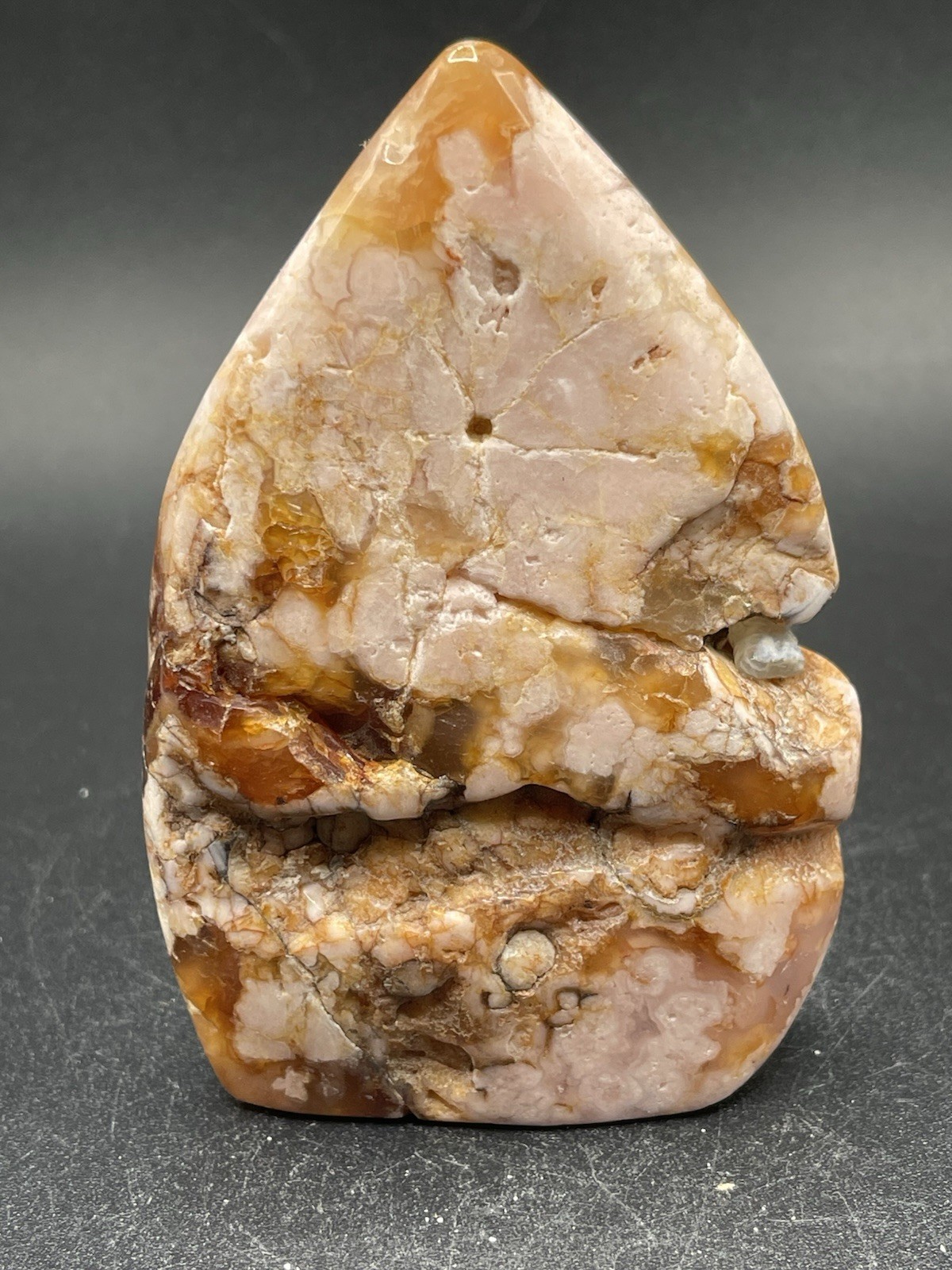 Flower Agate Druzy Teardrop 120g