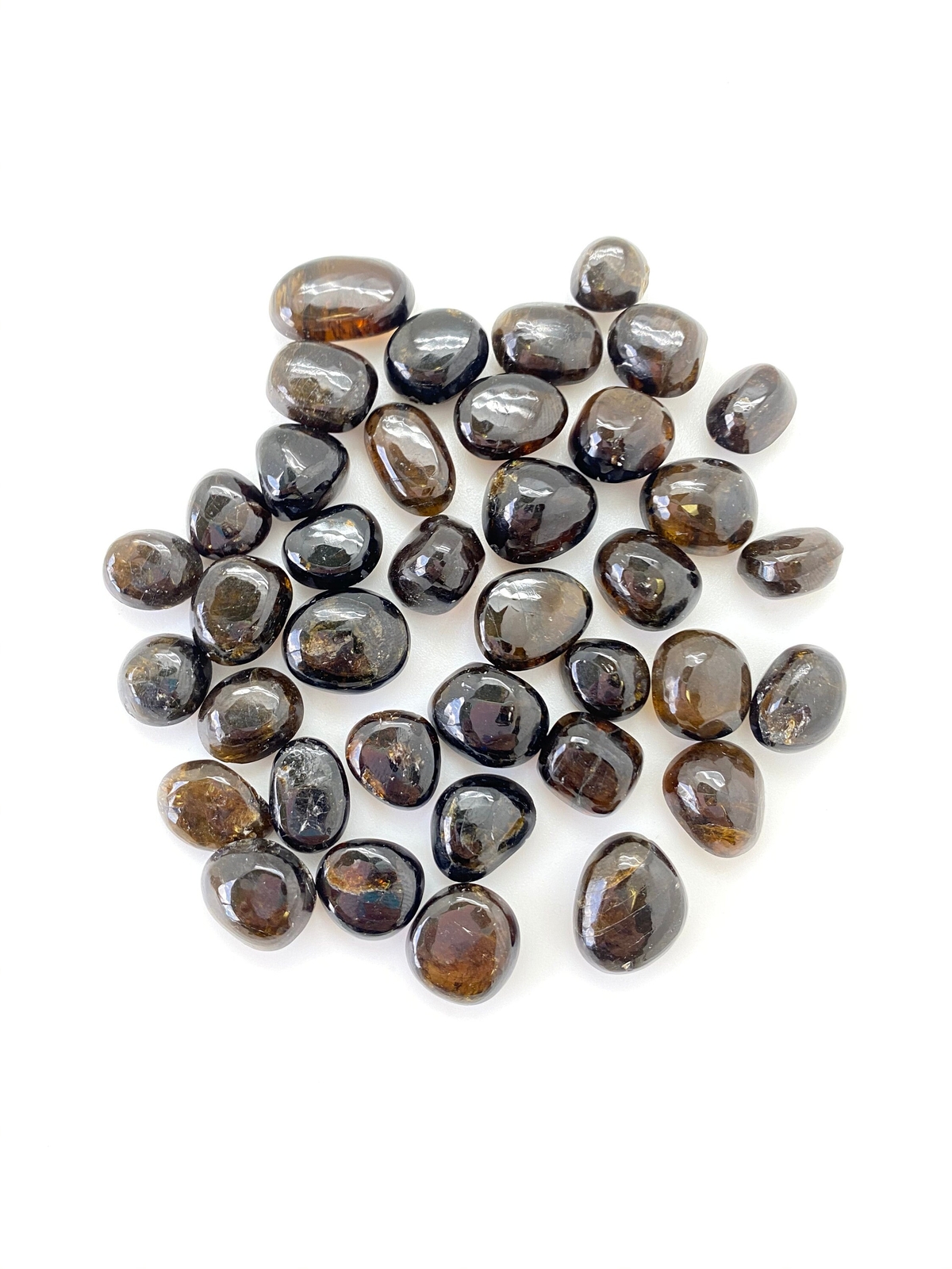 Natural Dravite Tumbled Stone, Polished Brown Tourmaline Crystal from India