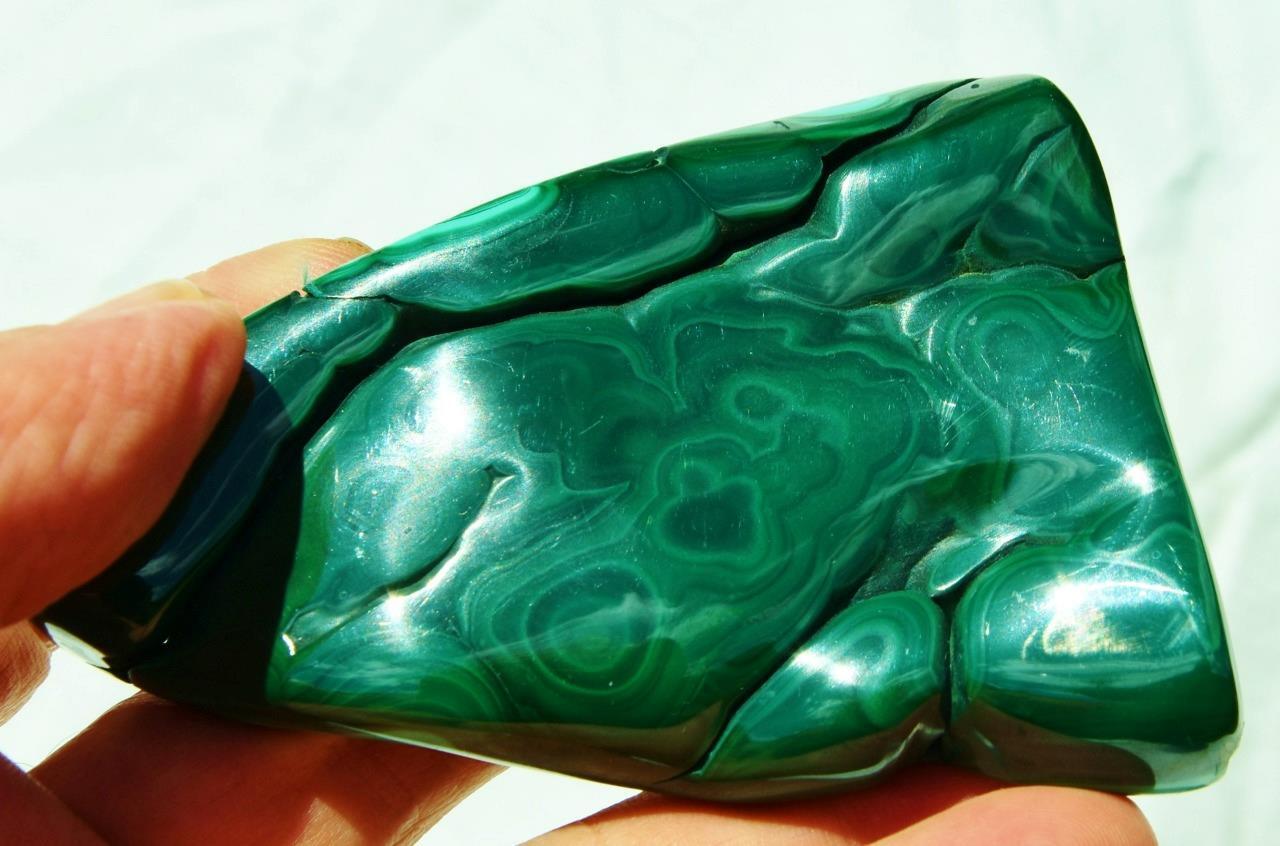 Polished Bullseye Bull’s Eye Malachite Congo Great Crystals 91mm 3.6″ 4238 cxx