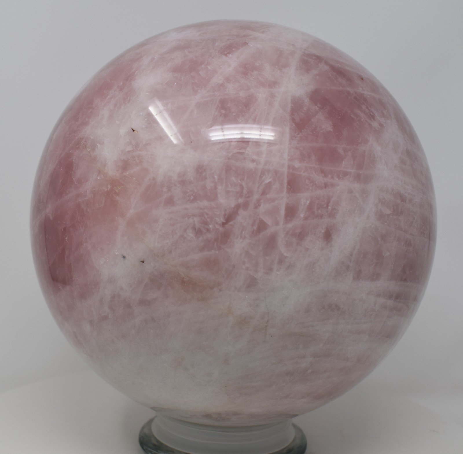Large Rose Quartz Sphere 207 mm 27 lb 9 oz