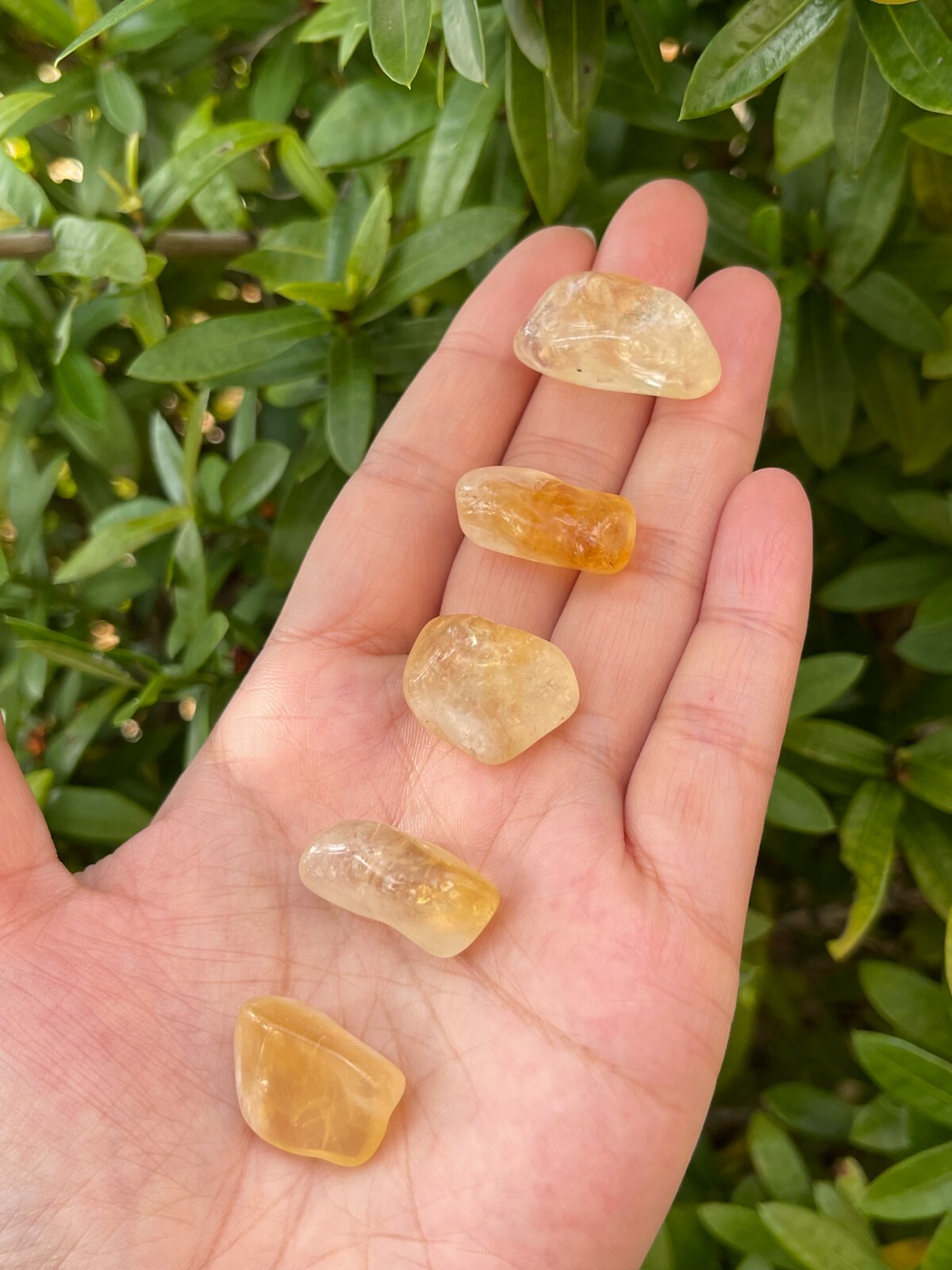 Grade A++ Citrine Tumbled Stone, 0.7″-0.85″ Tumbled Heated Citrine,Pick How Many