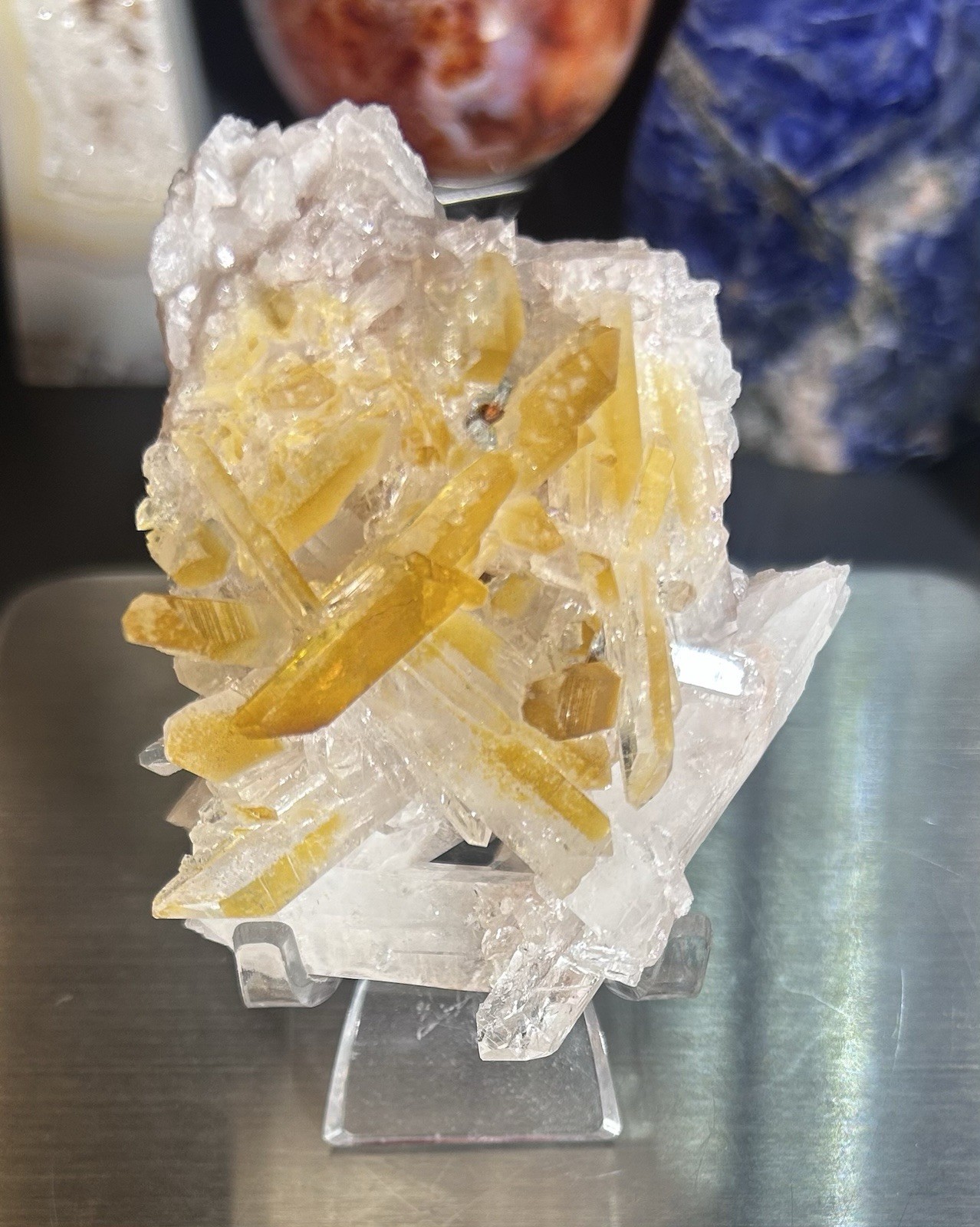 144g QUARTZ HALLOYSITE MANGO COLOMBIA NATURAL CRYSTAL Cluster MINERAL SPECIMEN