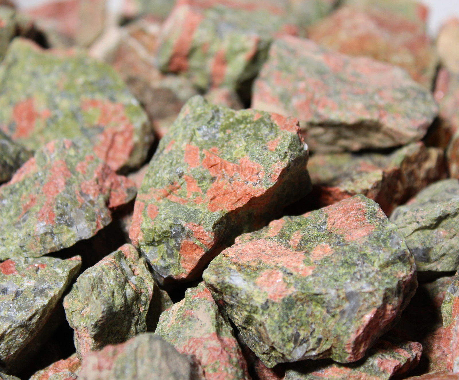 Unakite – Rough Rocks for Tumbling – Bulk Wholesale 1LB options