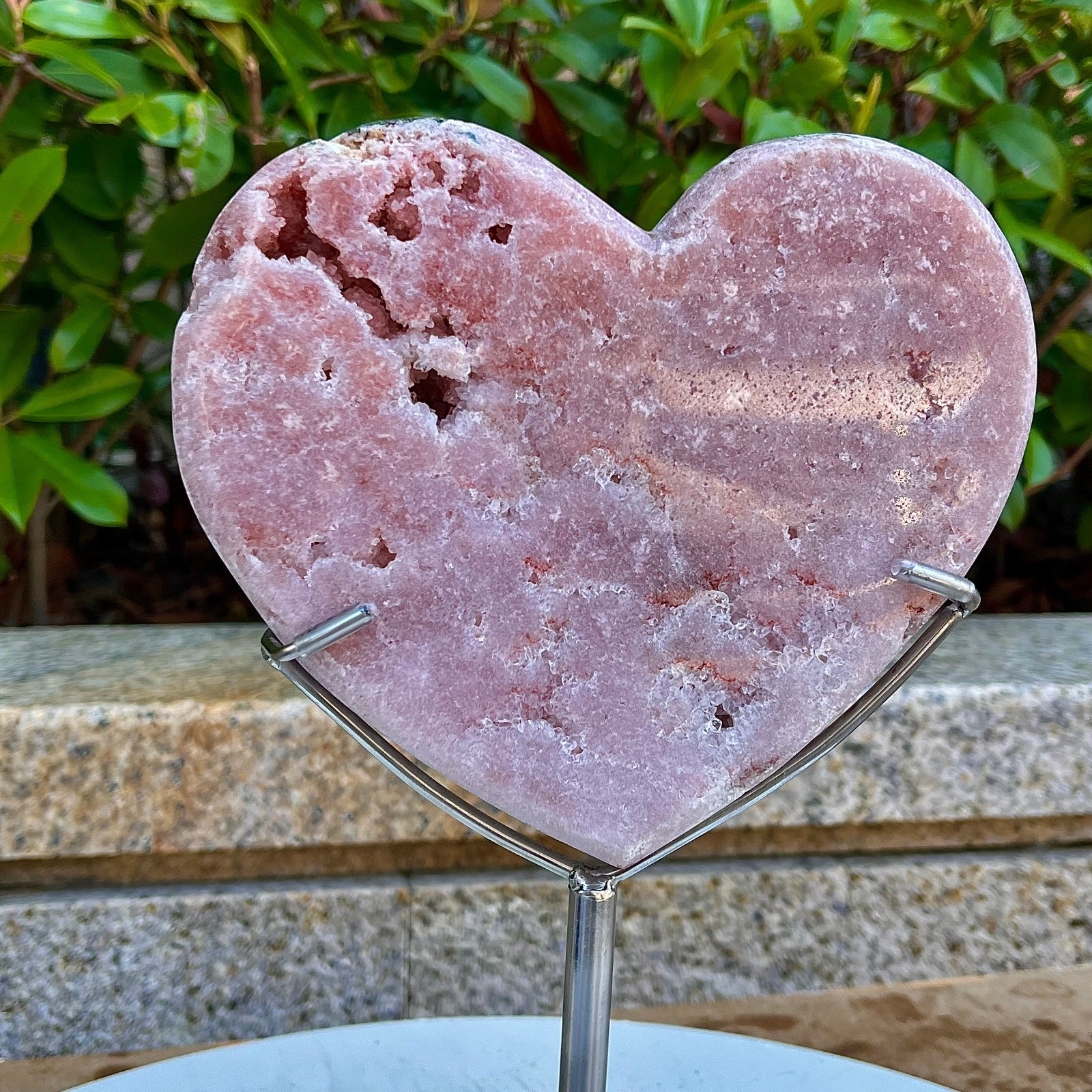 4.62LB Beautiful purple powder hand cut heart spirit energy specimen