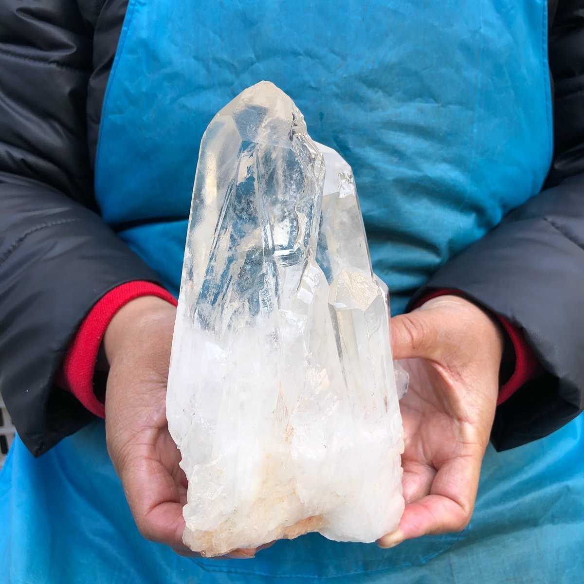 5.08LB 2pcs Natural White Clear Quartz Crystal Cluster Rough Healing Specimen