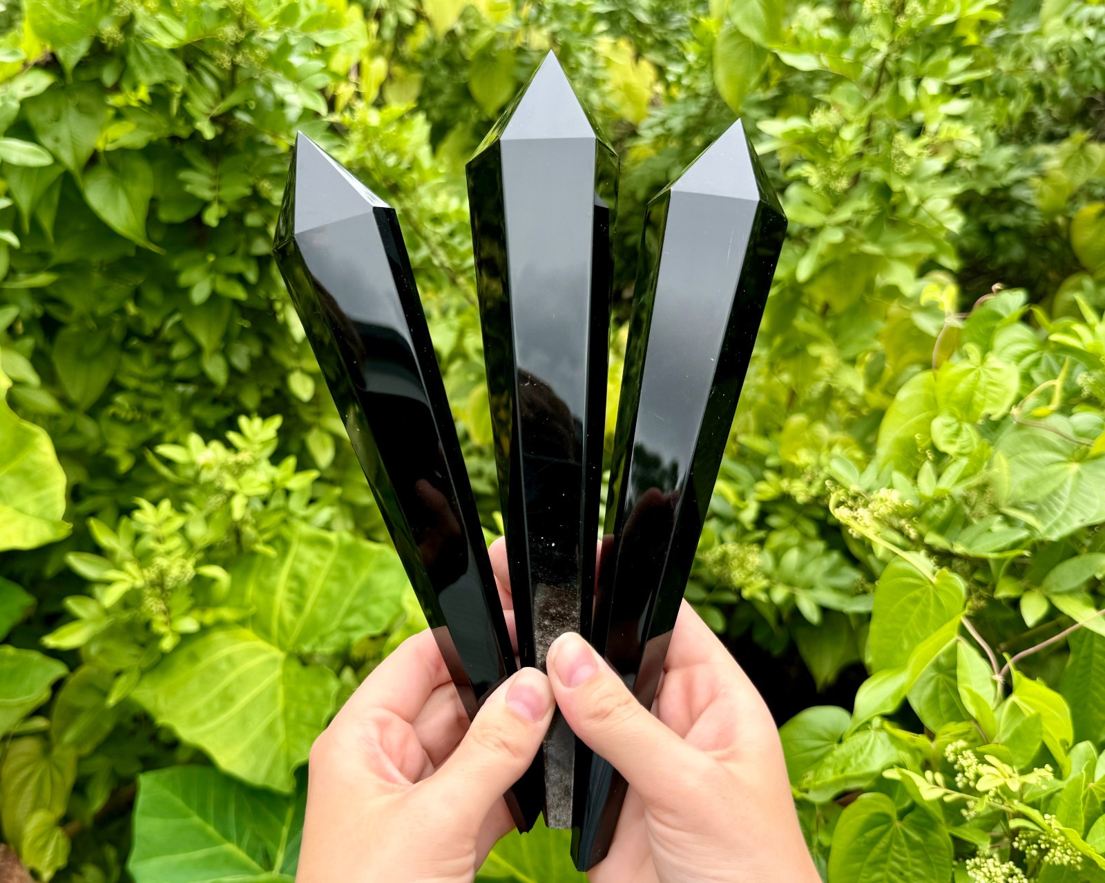 Black Obsidian Wands, Natural Obsidian Crystal Wand ‘A’ Grade – Choose Size